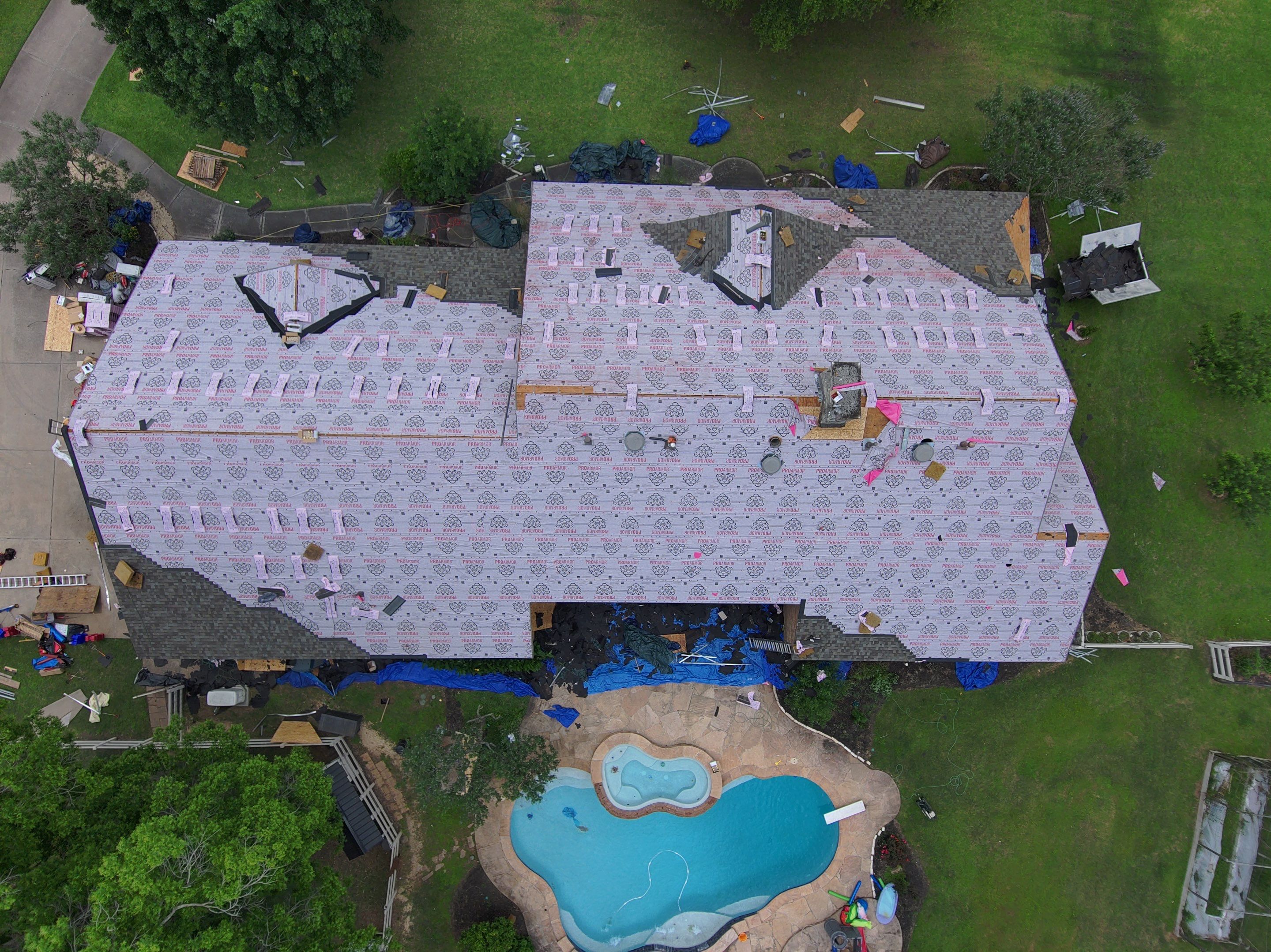 Residential Roofing Installation using Owen's Corning Duration (Lifetime) Shingles by Roof Repair Company