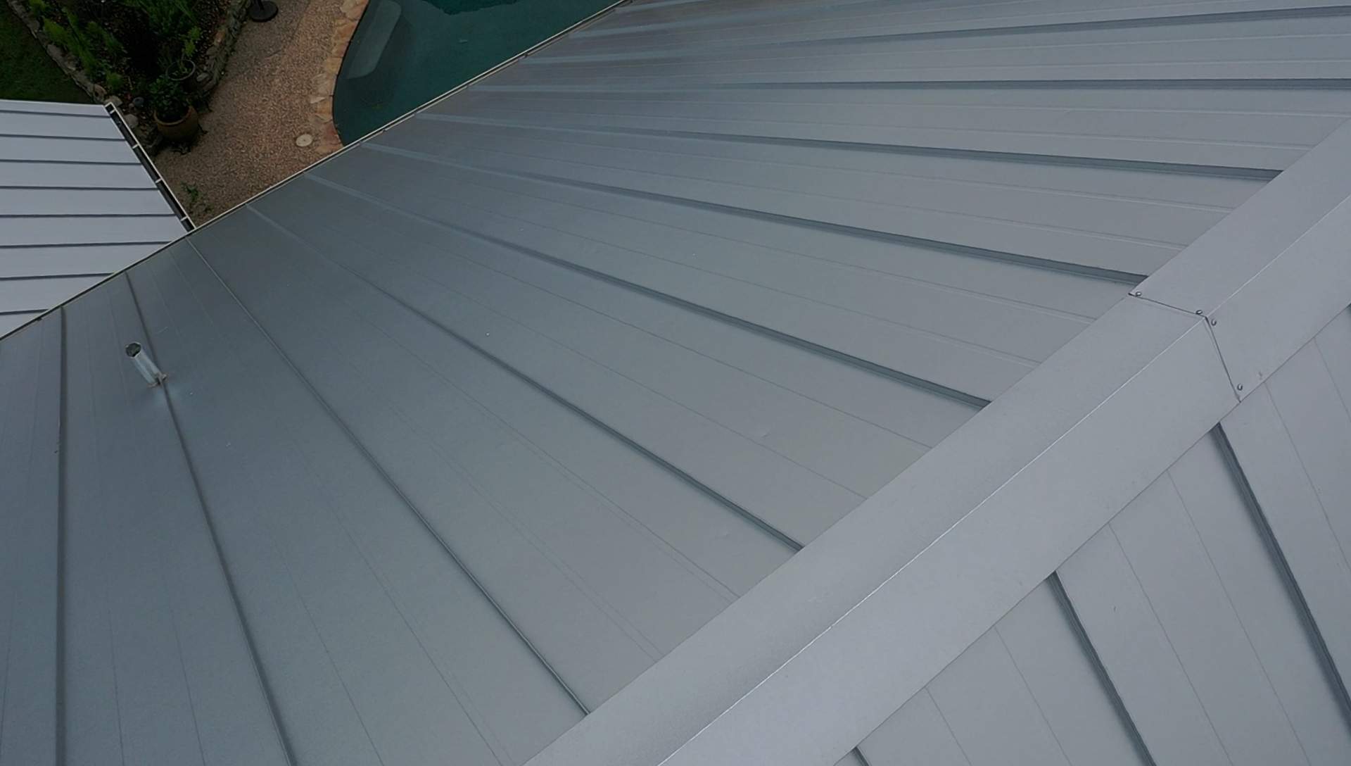 Residential Metal Roof Installation using McElroy Metal by Premier Roofing and Contracting