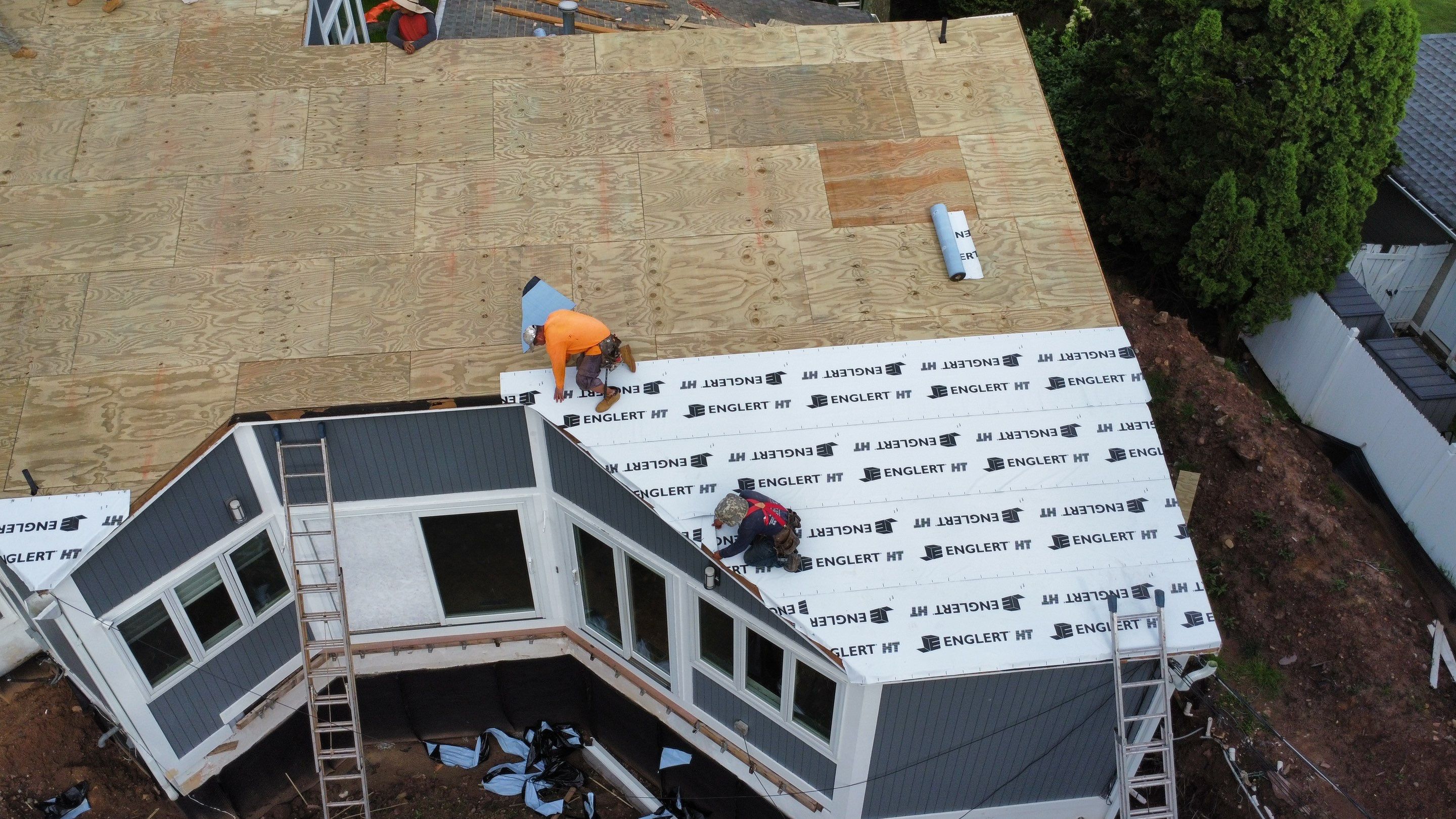 Residential Roofing Installation using Aluminum 032GA - Color Matte Black by CMNG LLC
