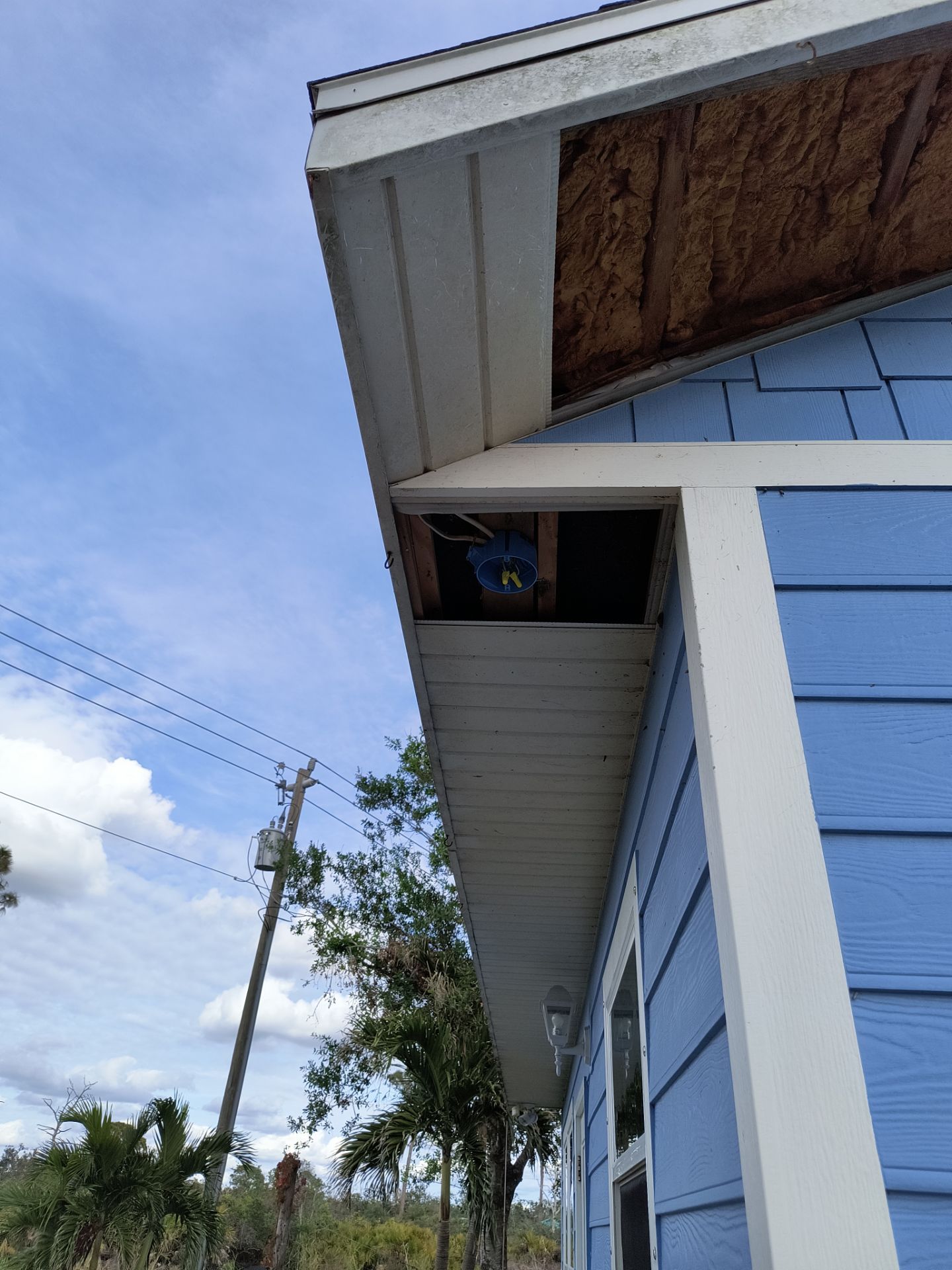 White Vinyl Soffit Installation in Venice FL by Gutter Professors