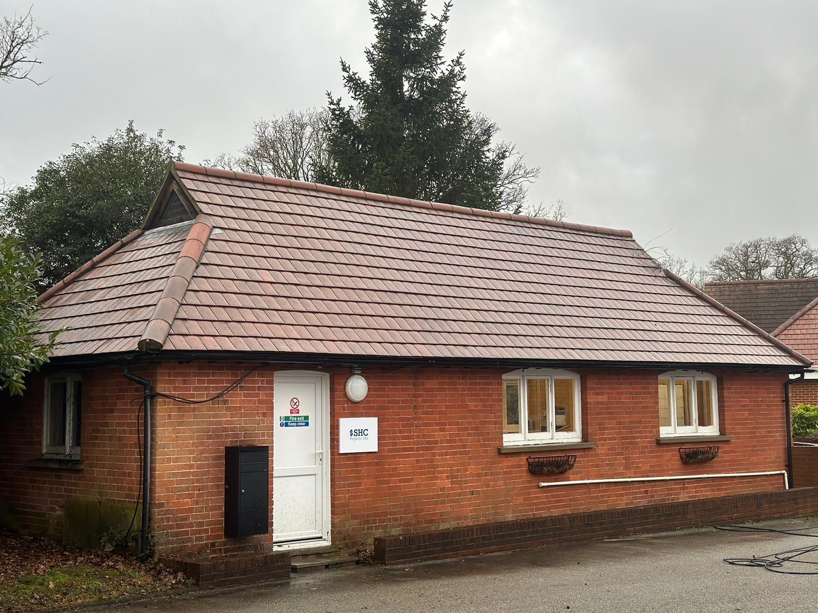 Large Care Home Roof Clean using Mosmatic FSC and Biocide by Ges Exterior Cleaning ltd