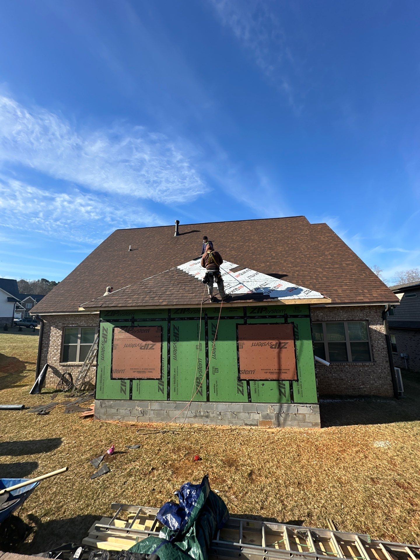 Roof Addition using OC Oakridge Brownwood by Peak 2 Peak Services LLC