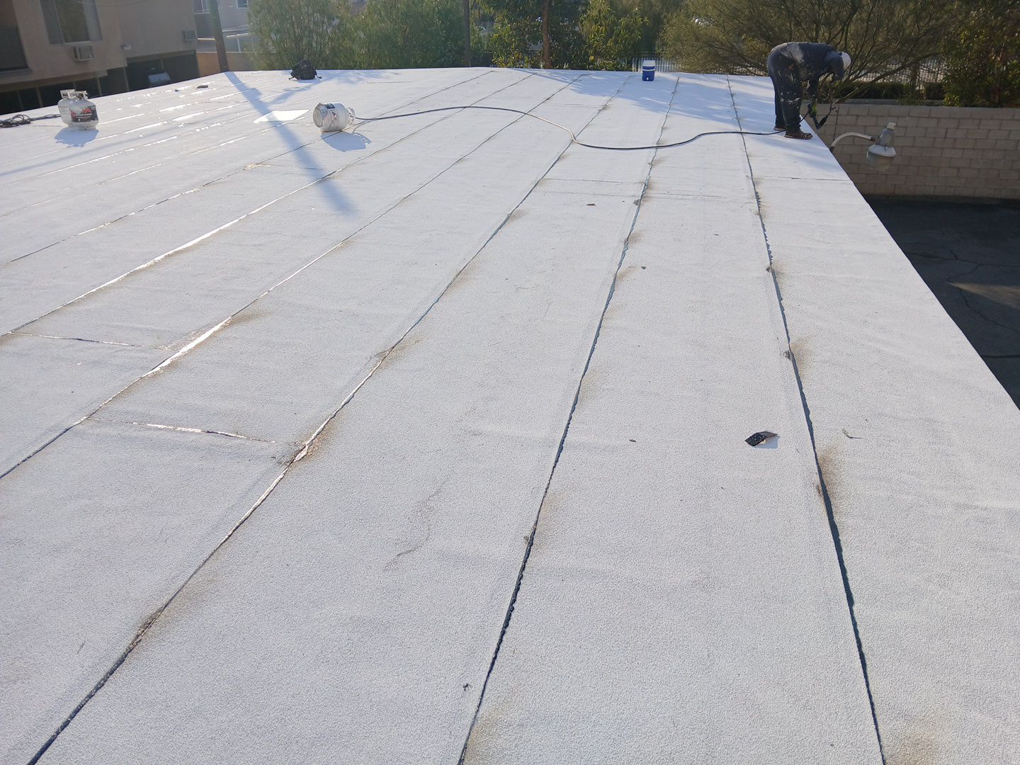 Carport Modified Bitumen Installation using ASC Modified Bitumen Roofing System by Hull Brothers Roofing