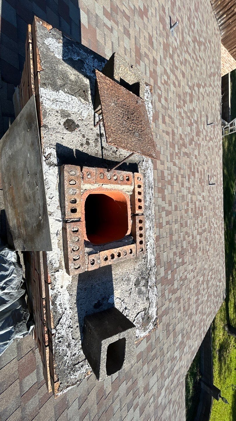 Residential Roofing Repair using Custom Fabricated Metal Spark Arrestor by Lighthouse Roofing