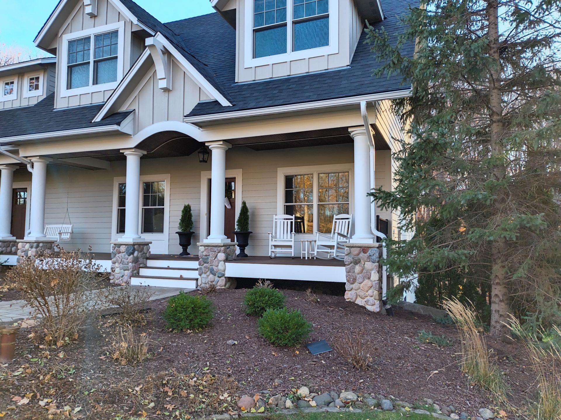 5-Inch White Gutters with Leaf Sentry Gutter Protection – Wayzata, MN by Next Level Seamless Gutters / Exteriors Inc.