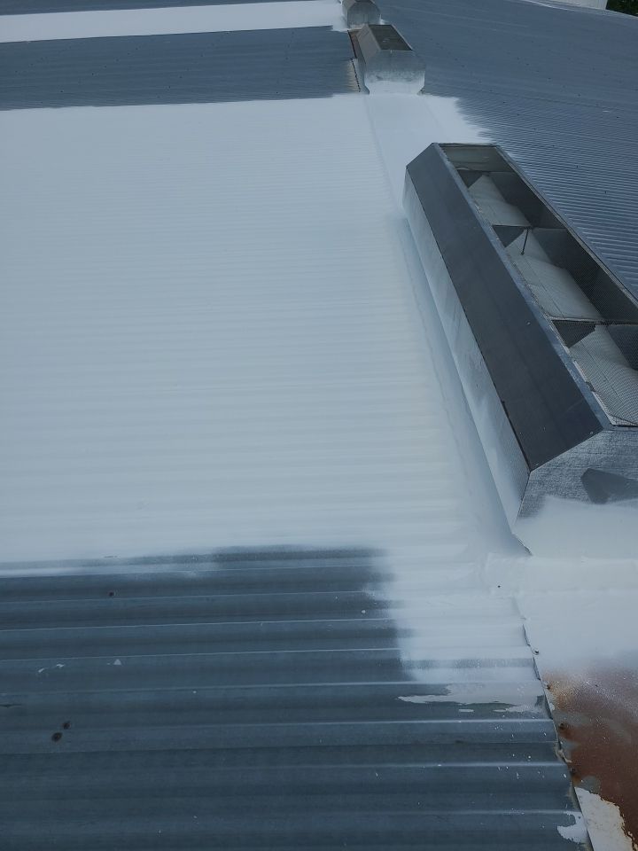 Commercial Metal Restoration System using Aldocoat Coatings by Hostetler Roofing