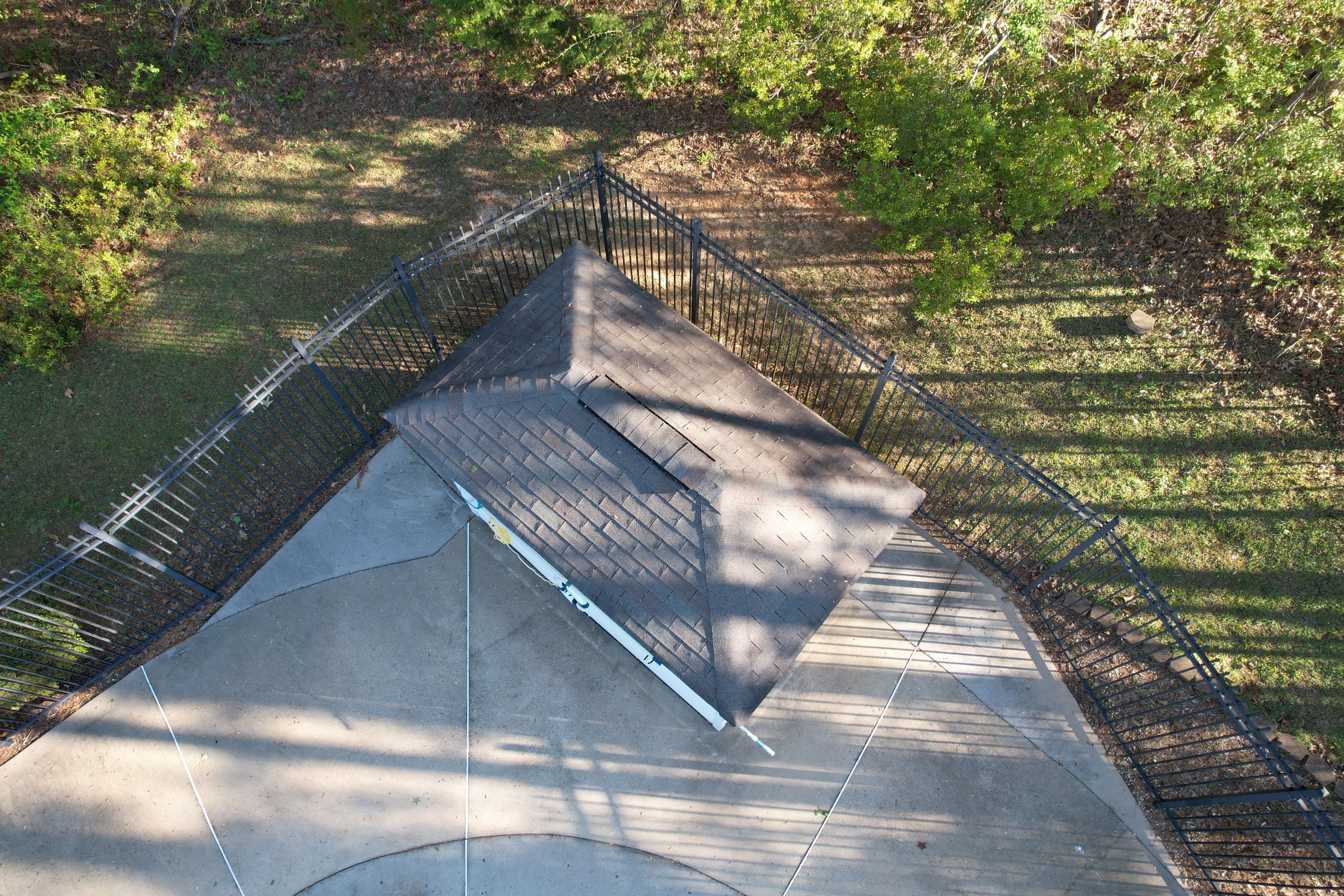Pool House Roof Replacement using Owens Corning Onyx Black by Inspector Roofing and Restoration