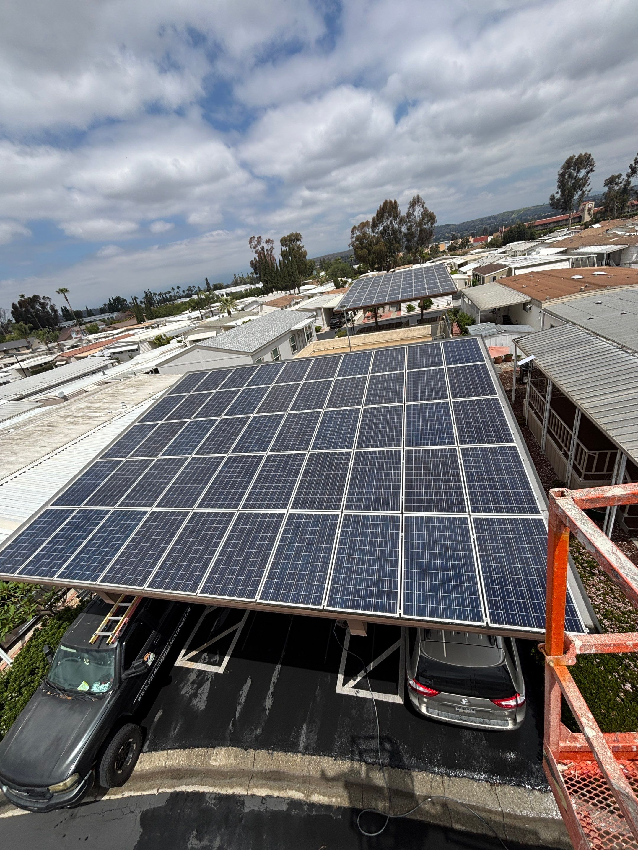 Commercial Solar Cleaning in Rowland Heights for Mobile Home Park by Palm Coast Solar Cleaning