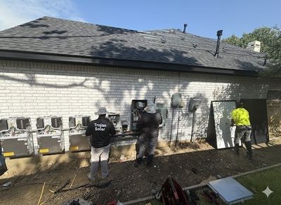 Solar + 3 Enphase 5P batteries in Dallas.