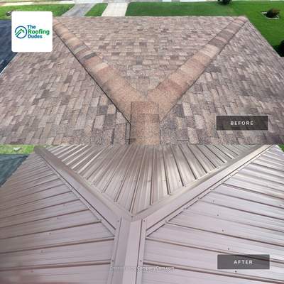 Residential Roofing Installation using 26 Gauge Metal