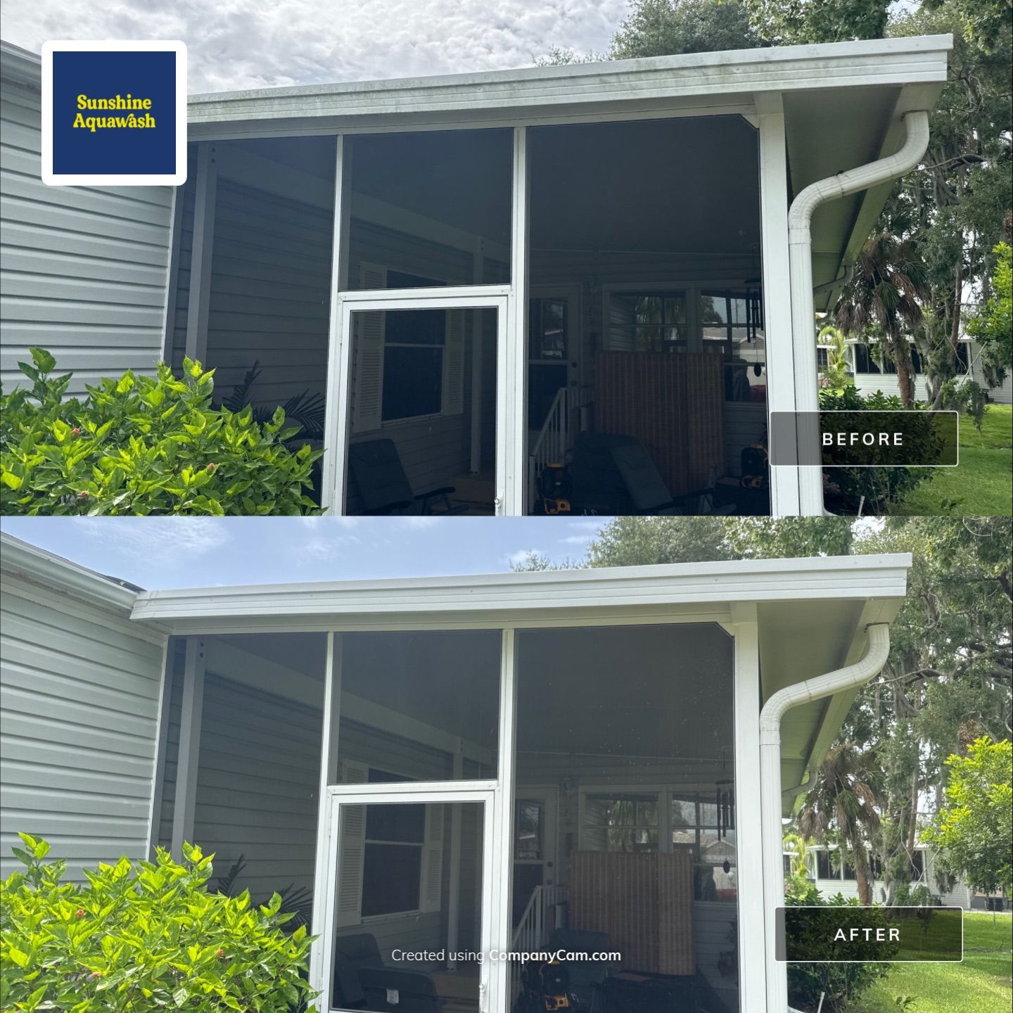 Mobile Home Soft Wash & Gutter Brightening in Ellenton, FL by Sunshine AquaWash