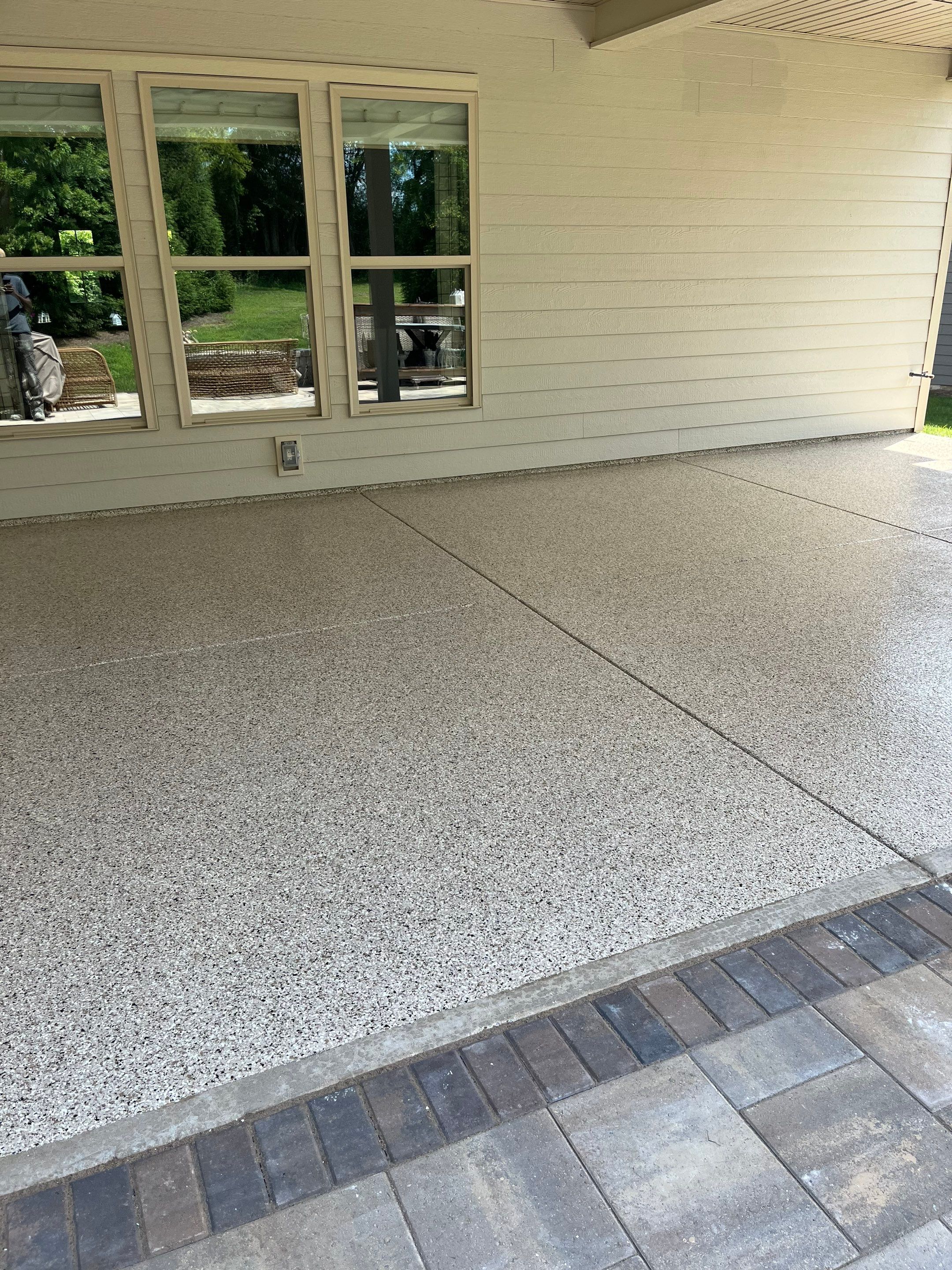 Patio Floor Coating using Shoreline by My Garage Floor Guys