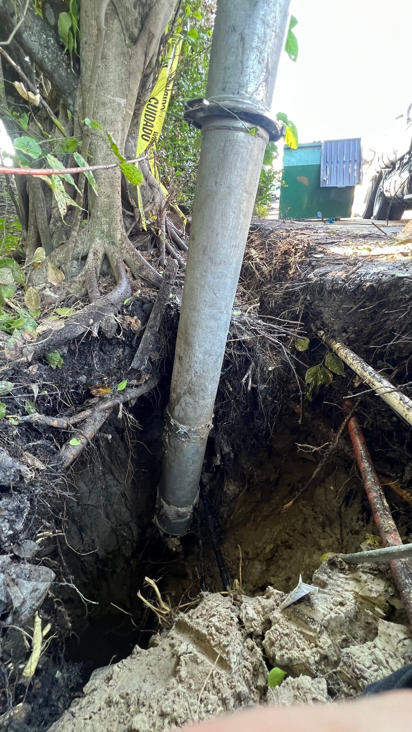 Hydro Excavating a Water Main for Repair by APS Power & Water