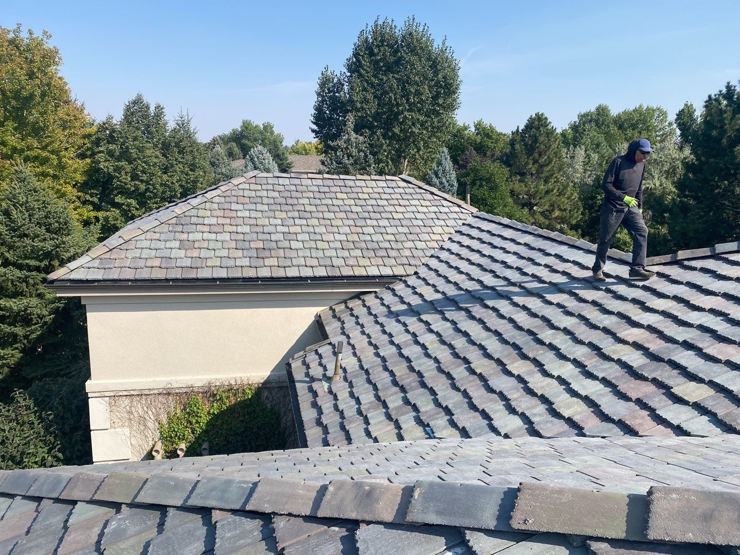 Residential Roofing Installation using Bartile Slate by A to Z Roofing