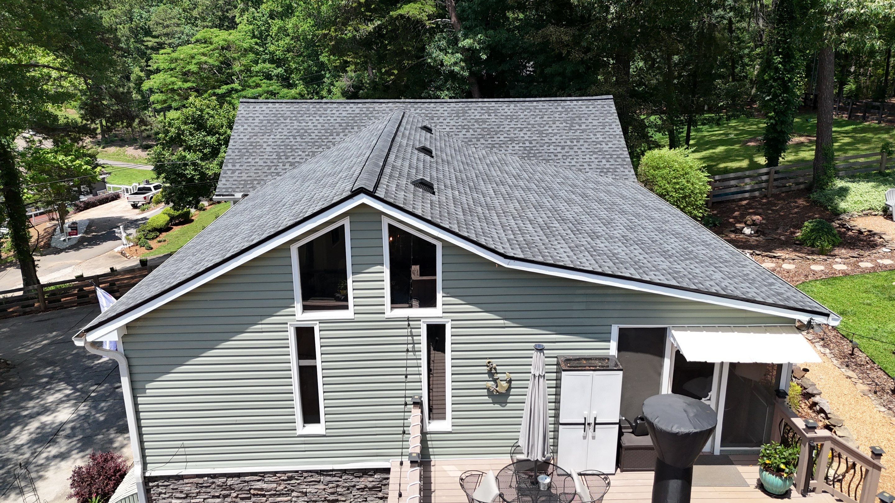 Cumming, GA Roof Replacement GAF Timberline HDZ Charcoal by Reset Roofing
