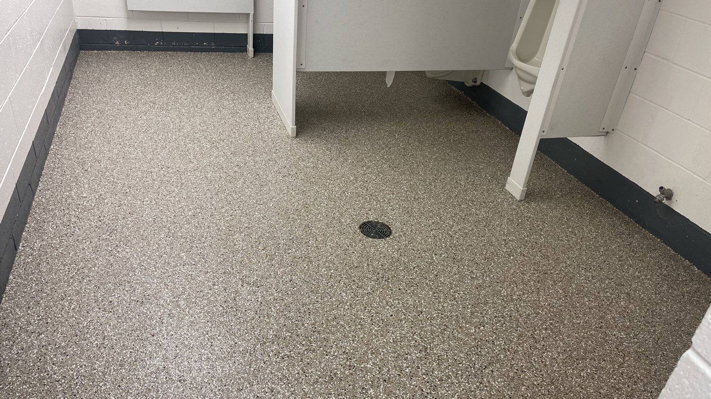 Park Restroom Floors using Pebble Beach by Your1DayFloor.com