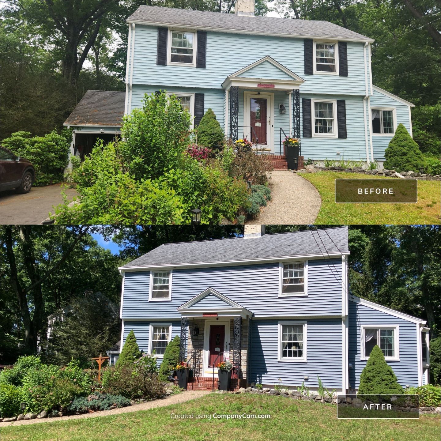 Siding Refreshment with Cert Monogram D/4 x 12'6" Clapboard, Wedgewood Blue by DiGiorgi Roofing and Siding Inc