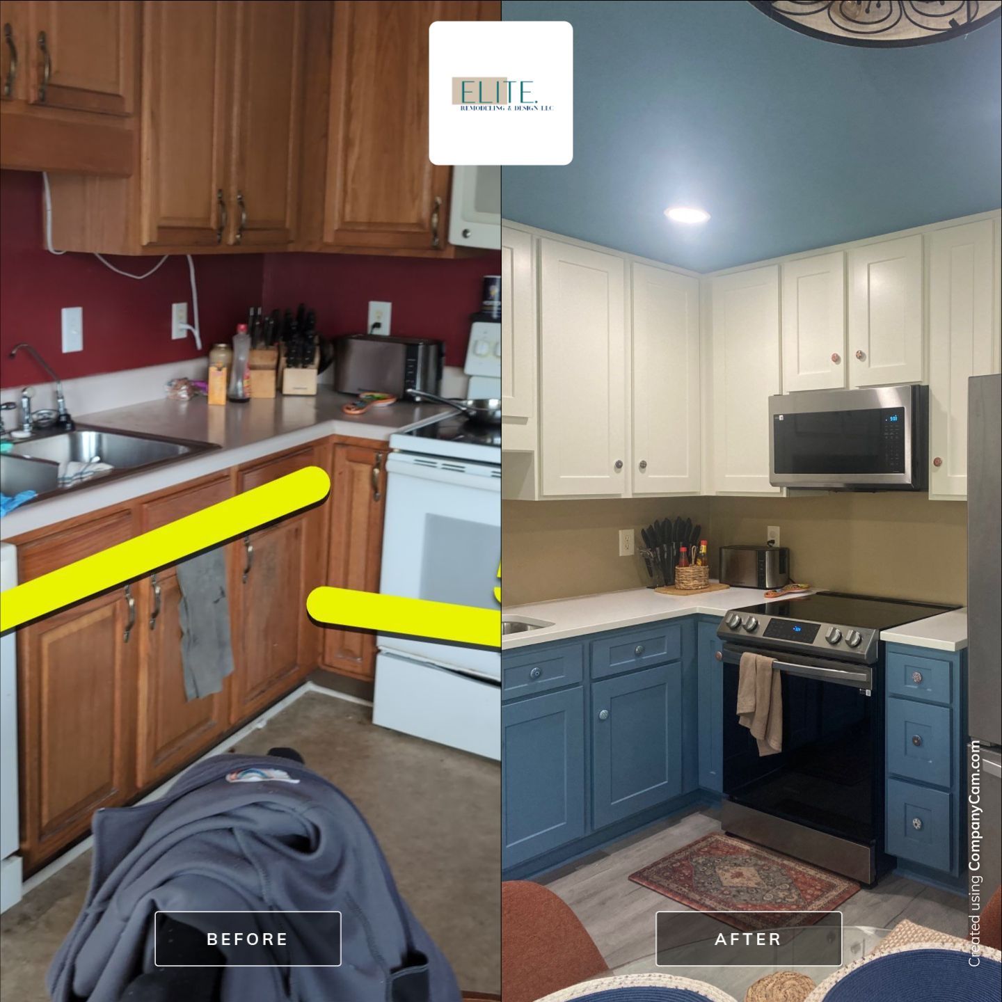 Holly Springs Kitchen Remodel – Two-Tone Shaker Cabinets & Open-Concept Design by Elite Remodeling and Design LLC