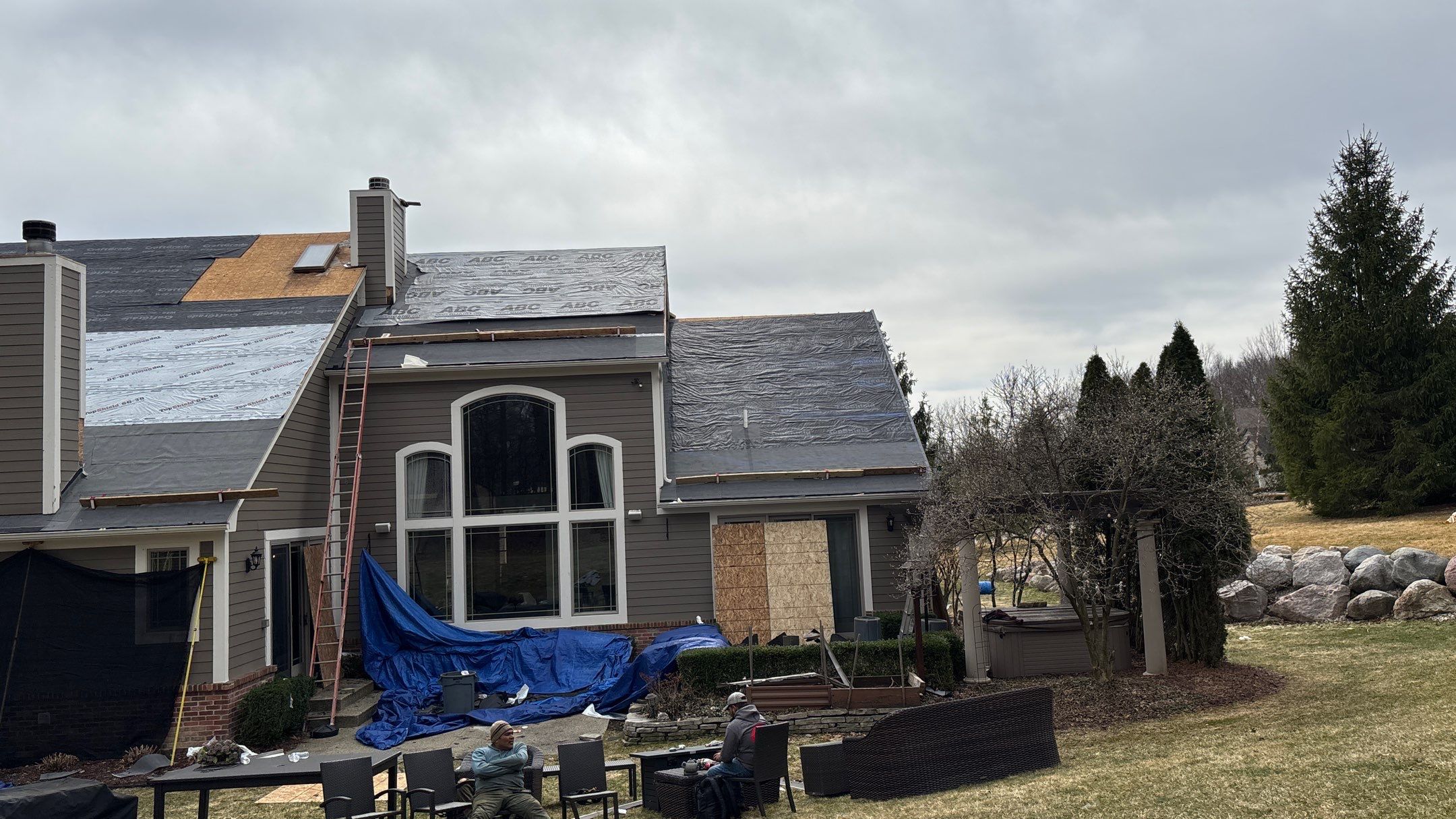 Roof Replacement using CertainTeed Landmark Moire Black by 180 Contractors