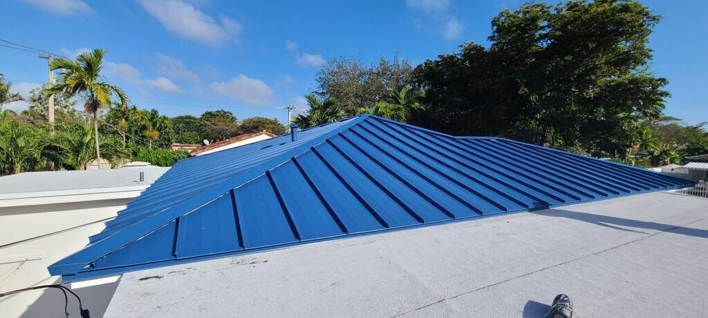 Metal Roof - Galvalume Regal Blue by Istueta Roofing