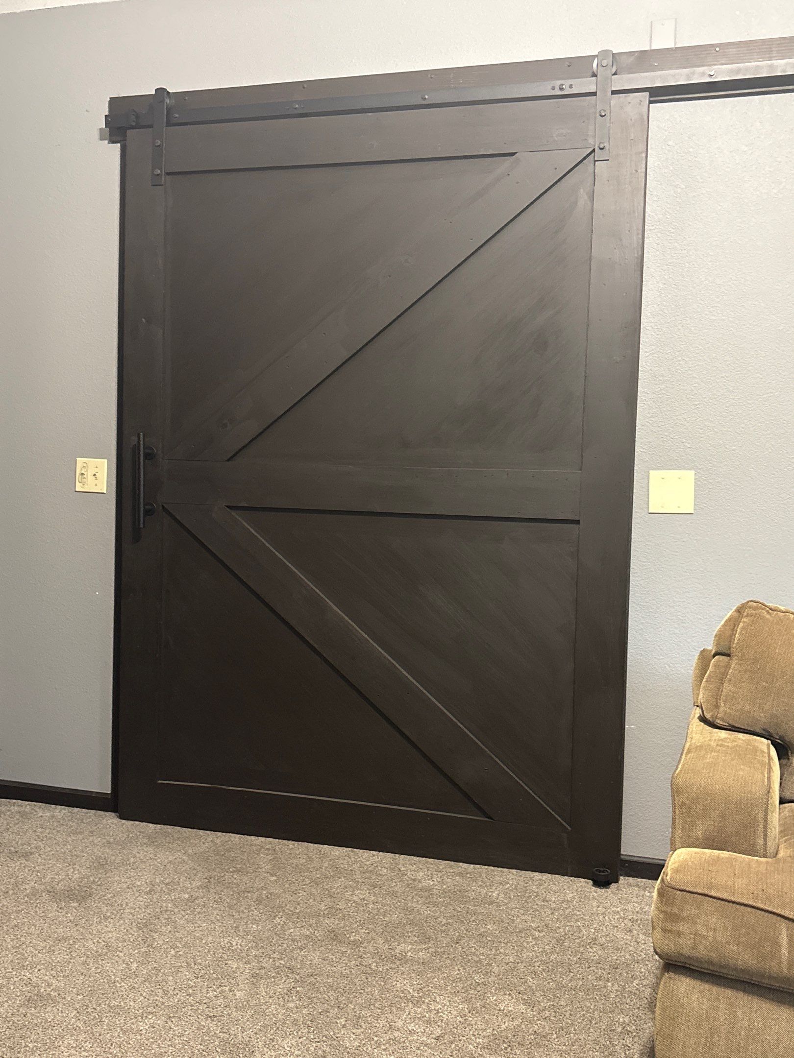 Custom Sliding Barn Door and Ceiling Fan Installation in Waukesha by CompanyCam Sales Demo