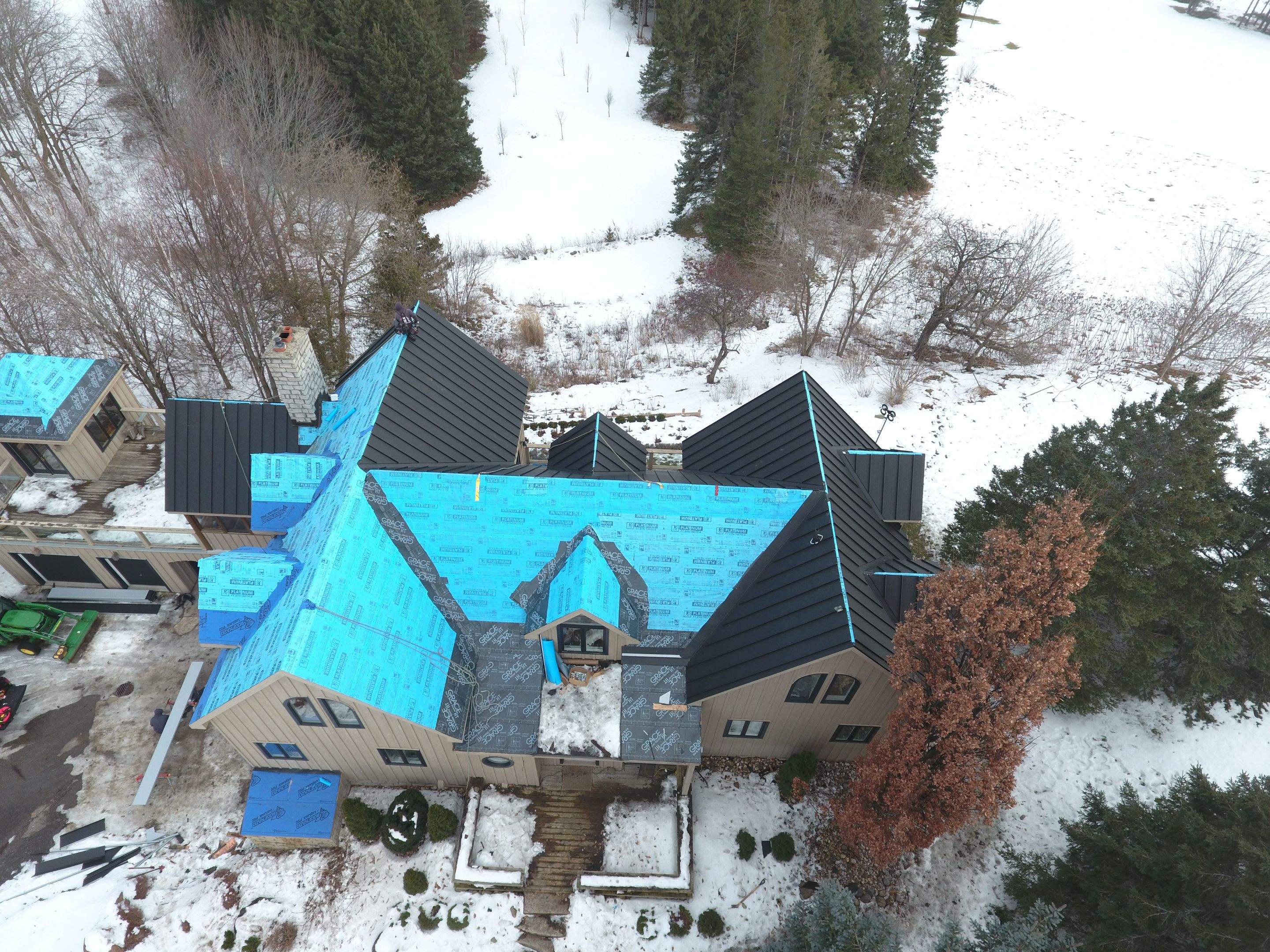Residential Roofing Installation using 24 Ga Standing Seam Metal by Jay Carter Roofing & Sheet Metal