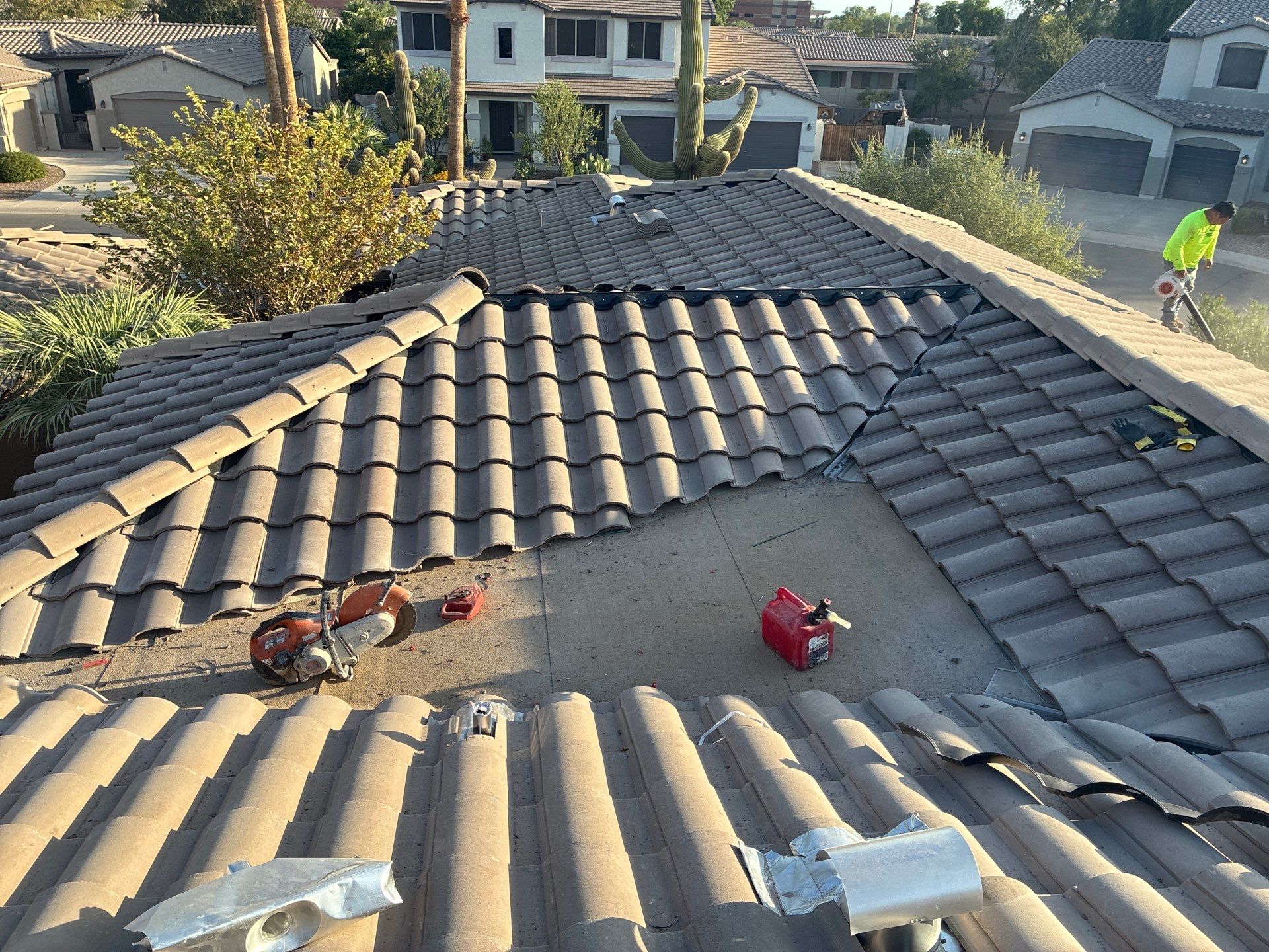 Tile Reset using Concrete Tiles in Chandler AZ by Weather-Tite Roofing