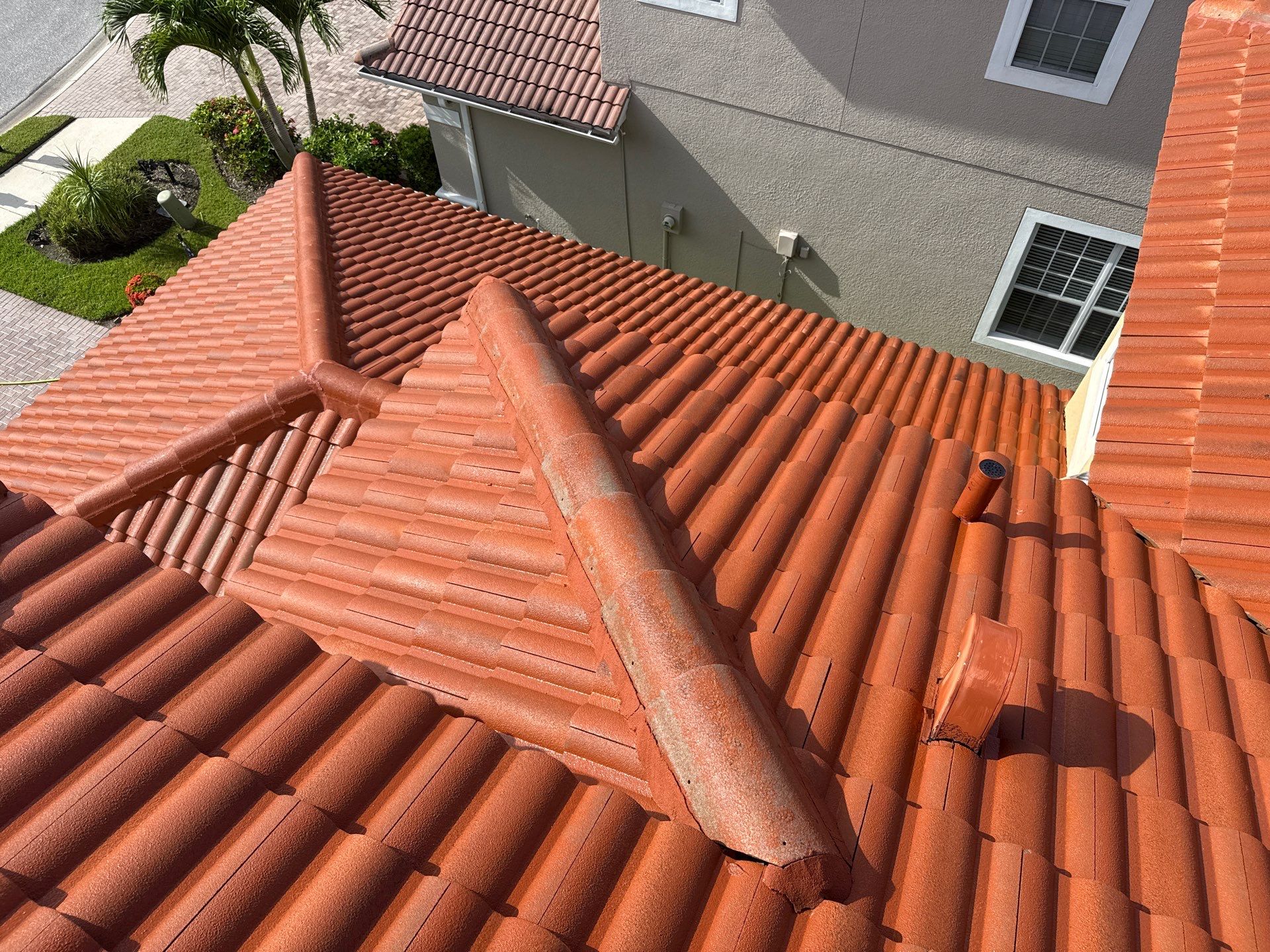 Soft Wash Tile Roof Cleaning in Sonoma Community, Sarasota, FL by Sunshine AquaWash