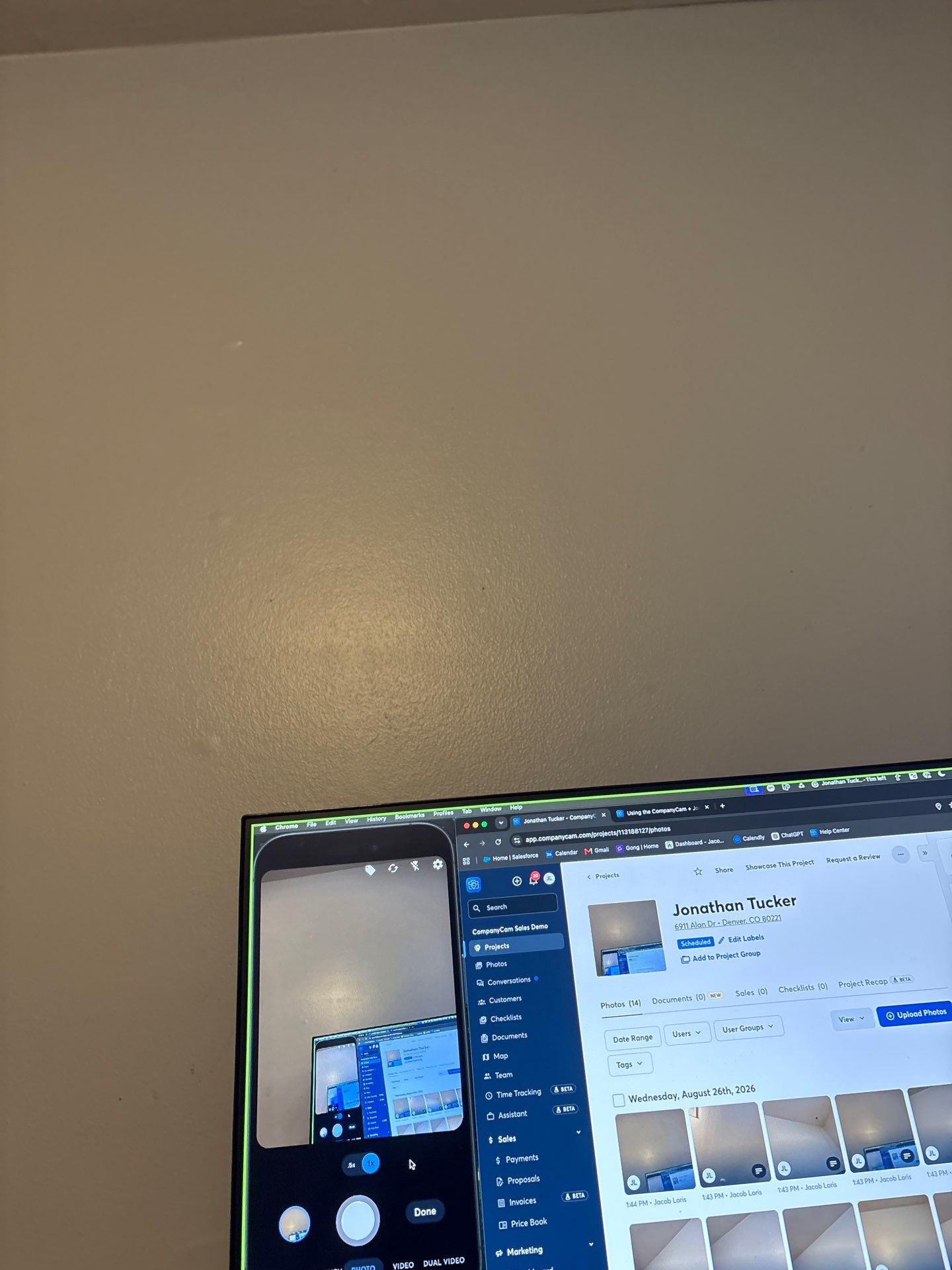 Interior Drywall Repair and Electrical Wiring Prep in Denver by CompanyCam Sales Demo