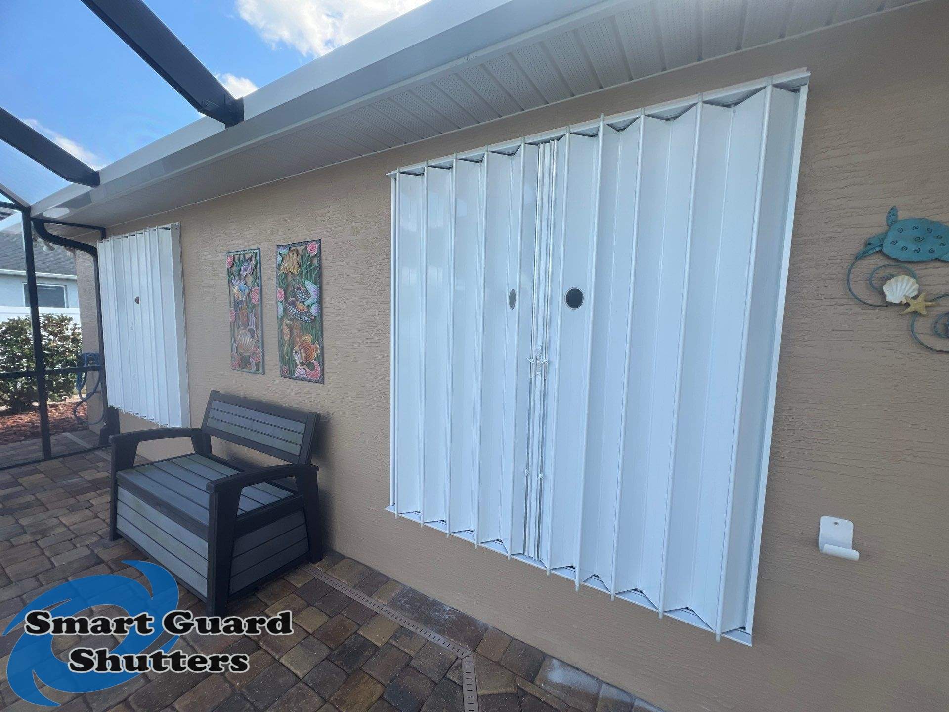 Hurricane Protection In White by Smart Guard Shutters