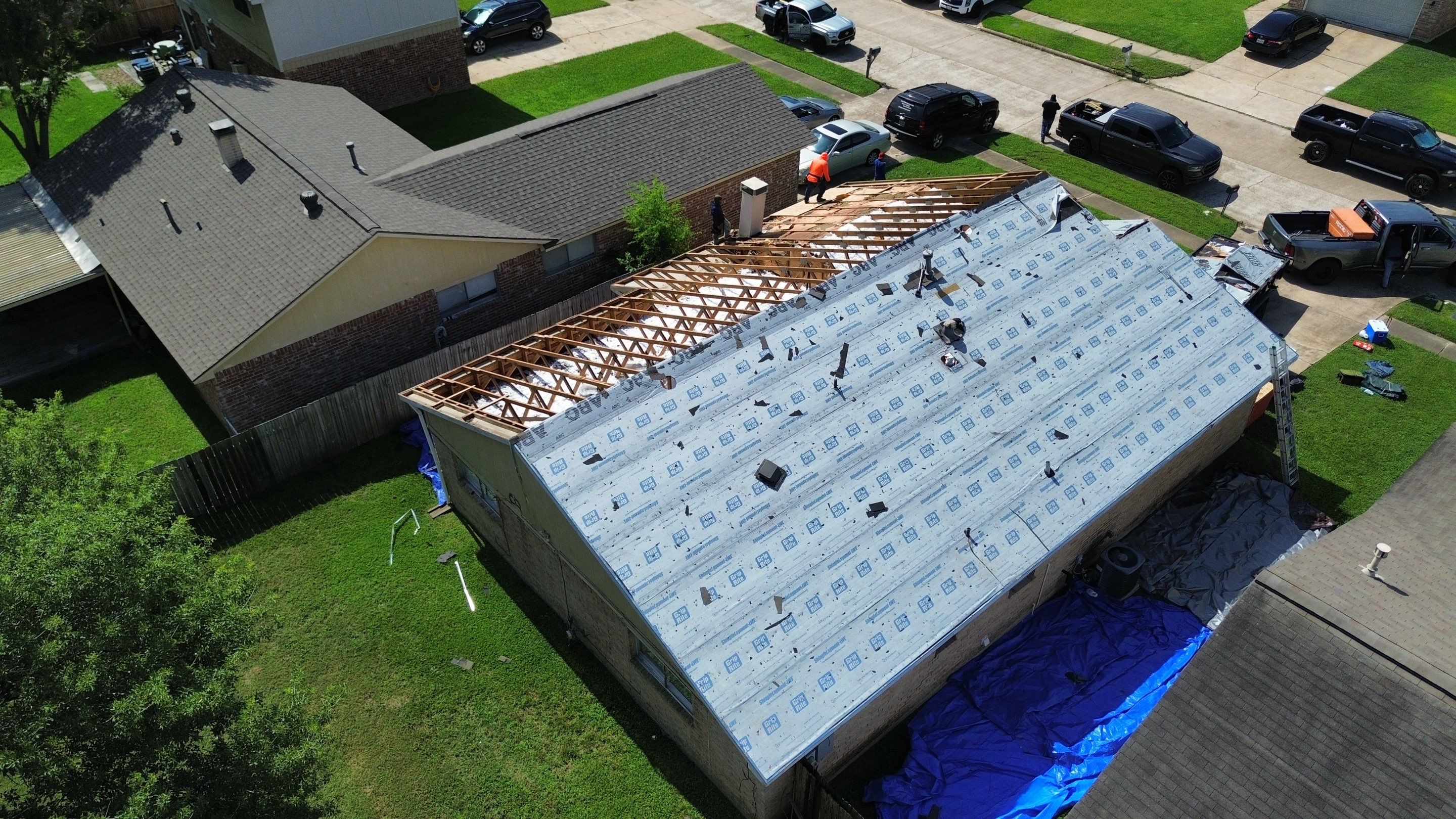 Roof remplacement with decking by CAP Roofing and Construction LLC