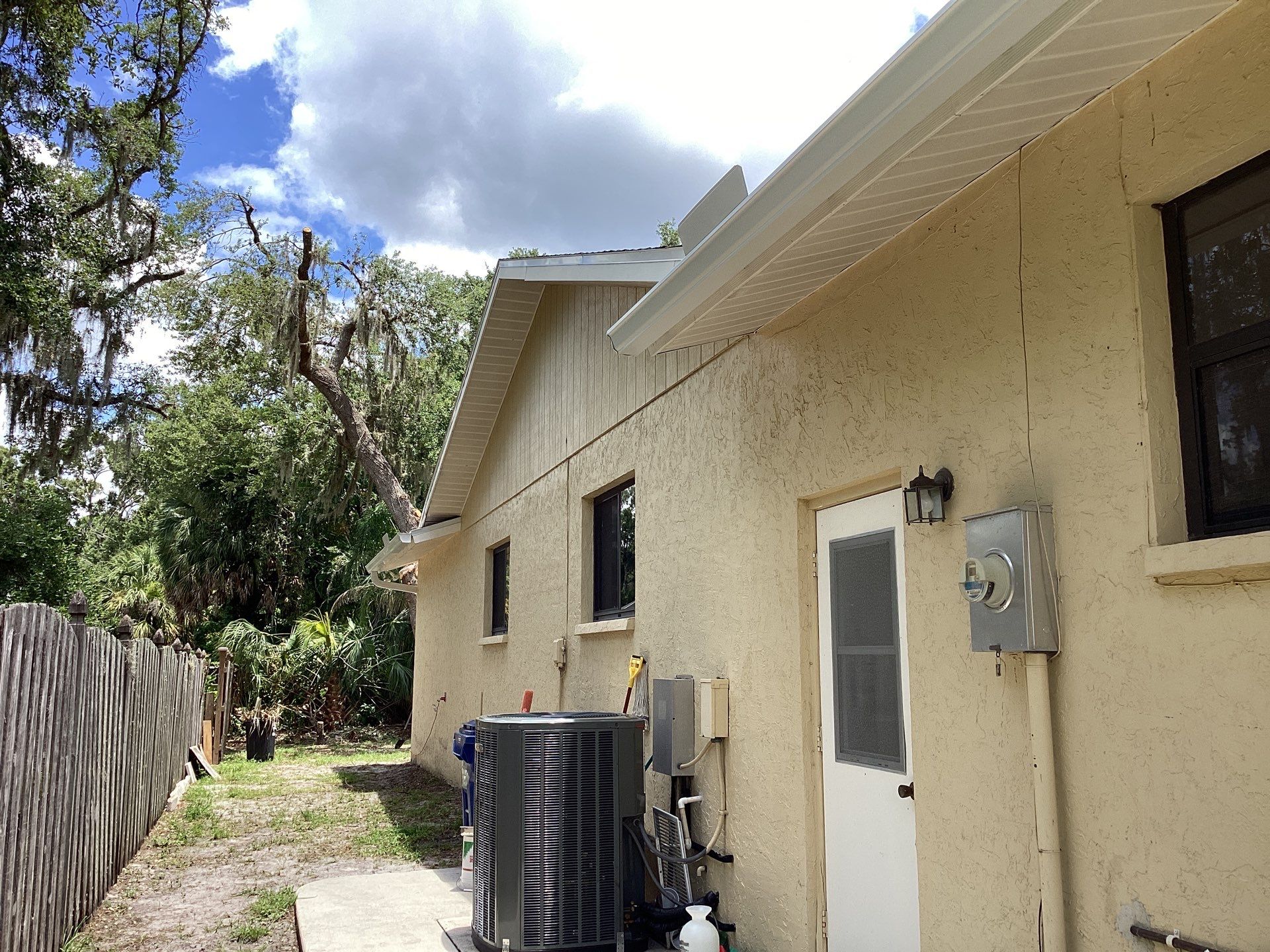 New Soffit and Fascia and White Gutters  by Gutter Professors