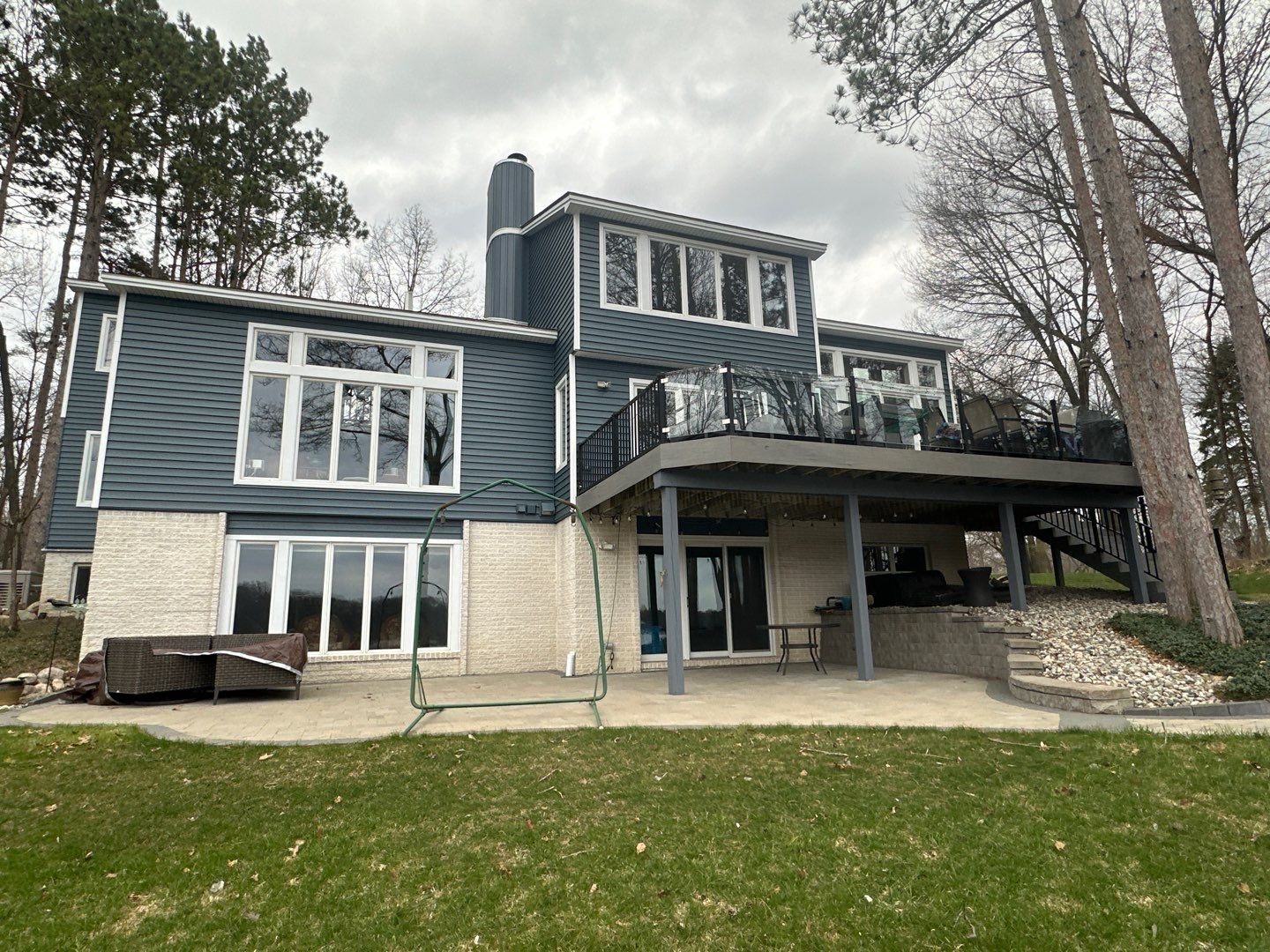 Siding Replacement using Certainteed Monogram D5 Pacific Blue by 180 Contractors