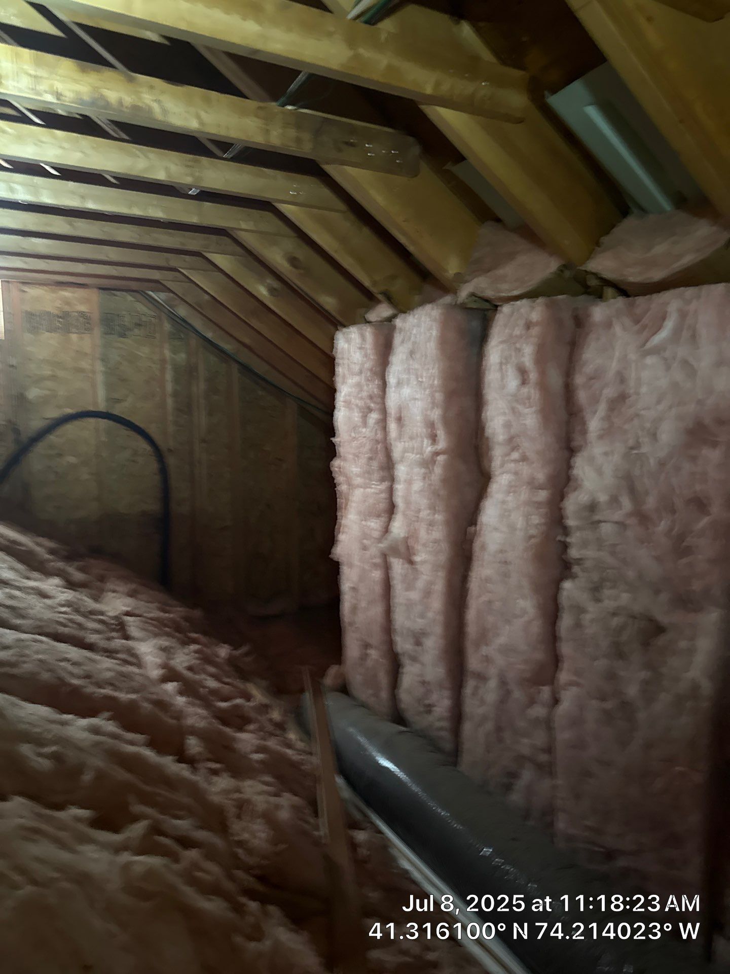Attic Insulation using open cell spray foam by NYS Foam & Energy