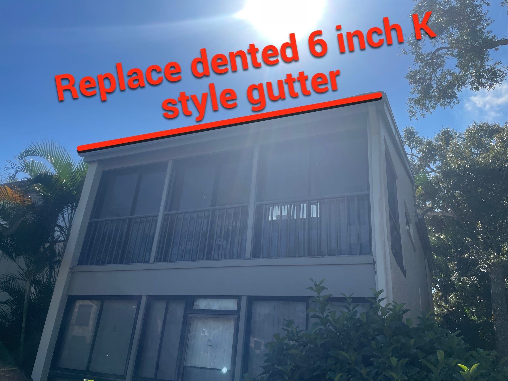 White Gutters Repair and Installation in Sarasota FL by Gutter Professors