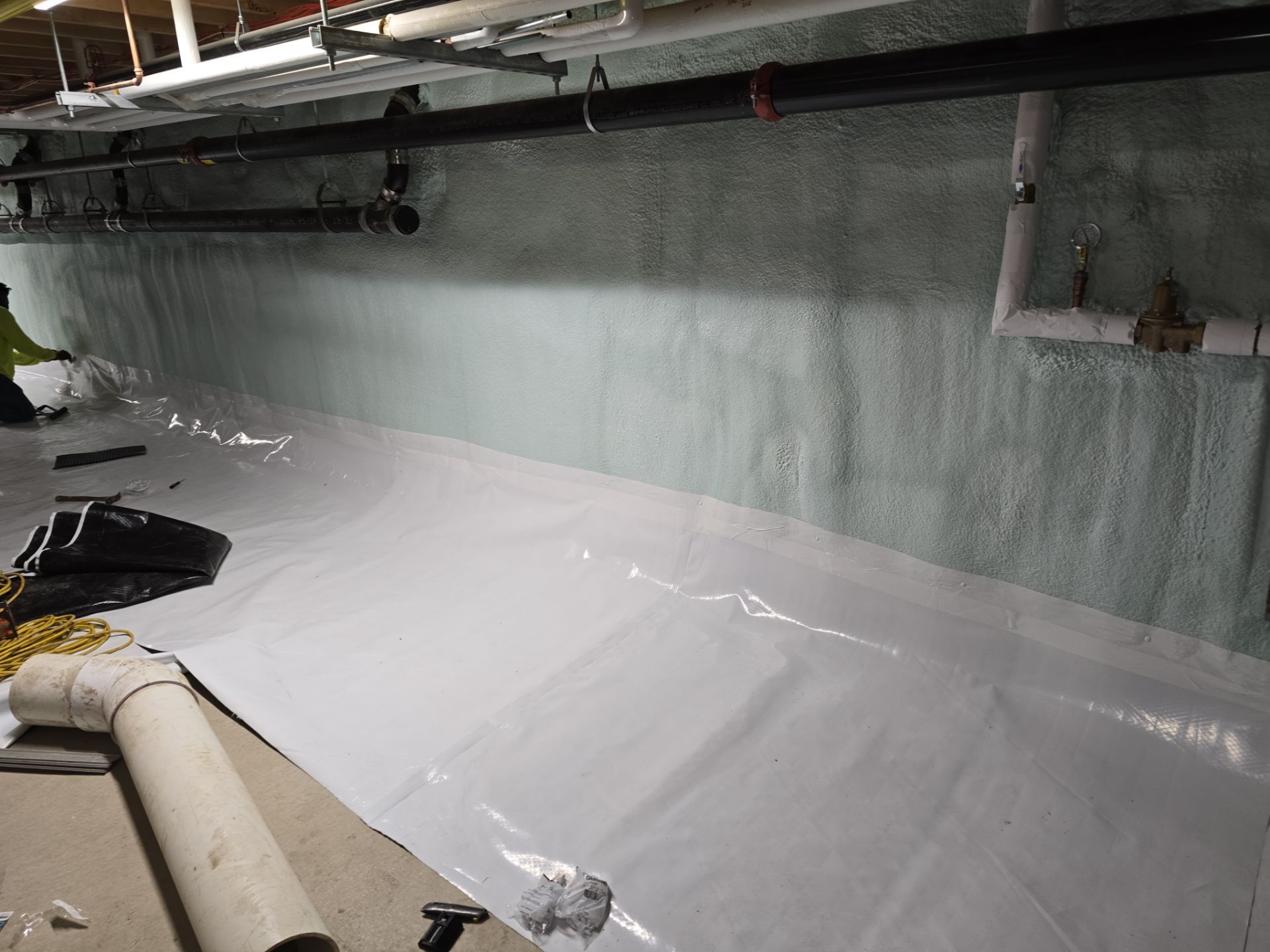 Crawl Space Encapsulation using Closed Cell Spray Foam by NYS Foam & Energy