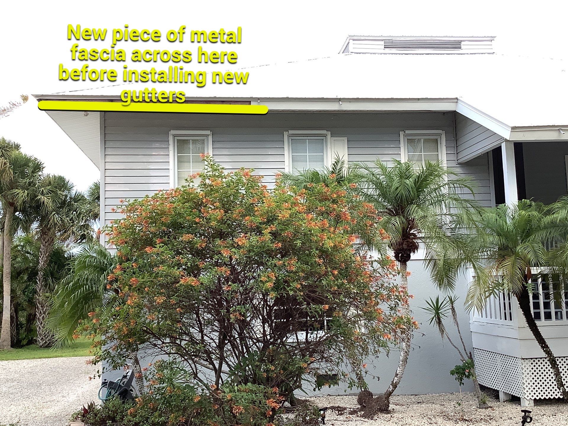 New Gutter After Fascia Repair in Sanibel FL by Gutter Professors
