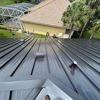24ga 1.5" Mechanical Seam Matte Black by Total Roofing System The Metal Roof Experts