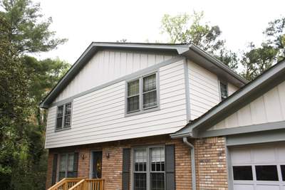 Board and Batten Siding Installation and Railing Replacement in Lilburn, GA