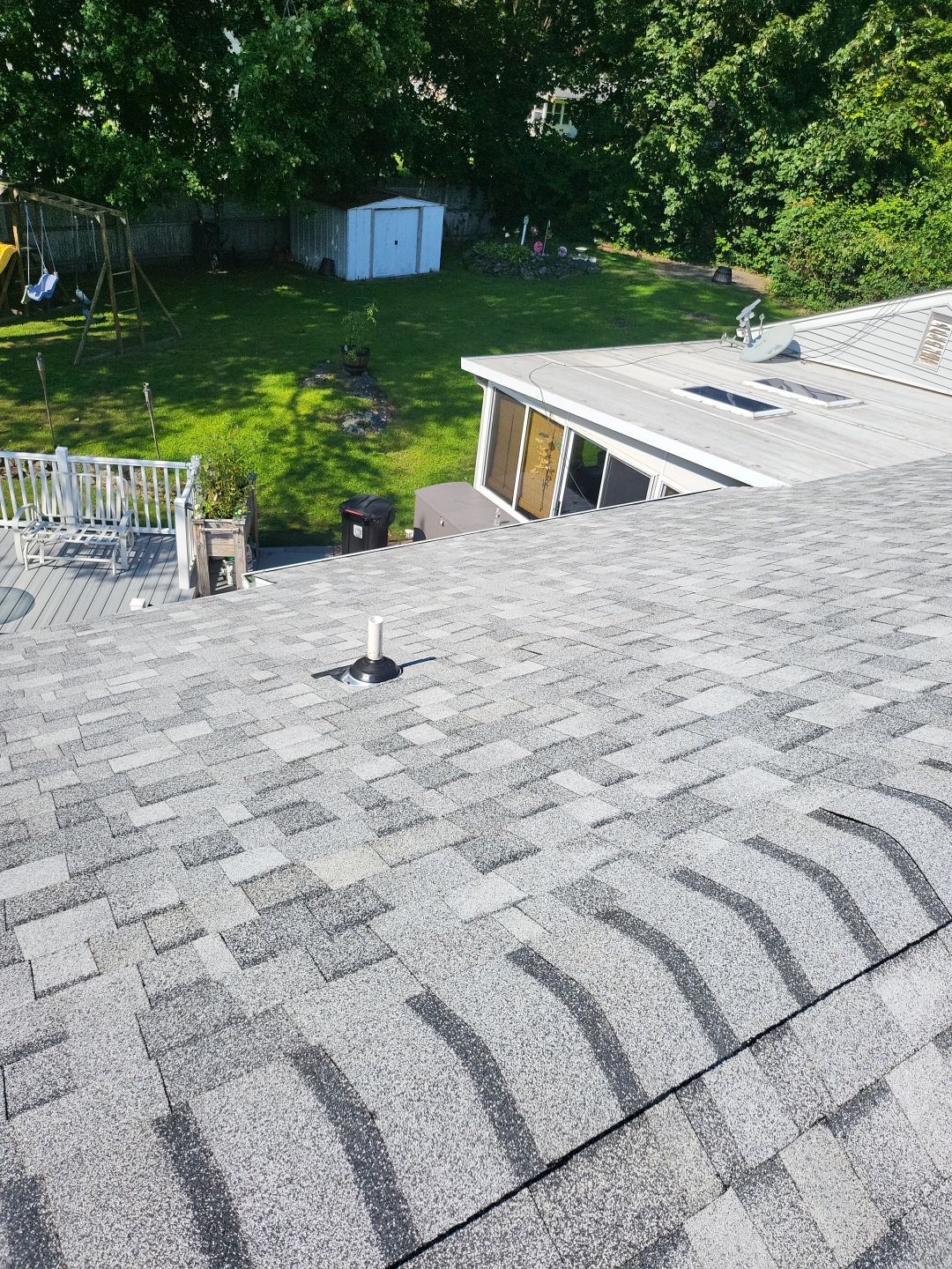 Residential Roofing Installation using Owens Corning TruDefinition Sierra Gray by A Plus Exterior
