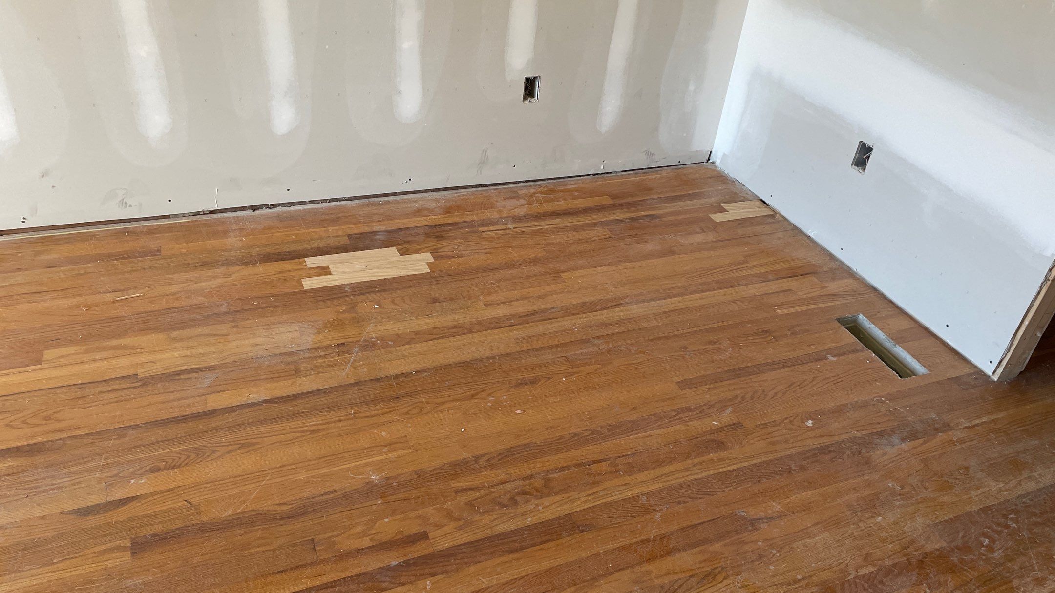 Remodeled Home with new tile floors, Showers and Refinished Oak Floors with stain and Waterbased Finish by Footprints Floors of Coastal Carolina