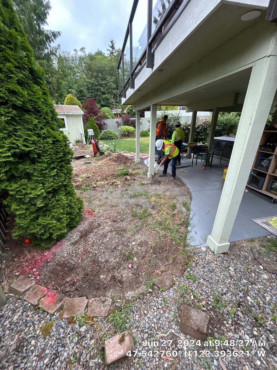 Ashley | Concrete Back Patio by Jireh Asphalt & Concrete Inc 