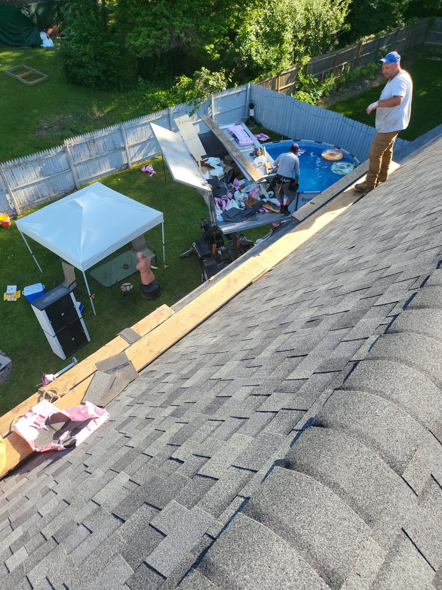 Residential Roofing Installation using Owens Corning TruDefinition Duration - Estate Gray by A Plus Exterior