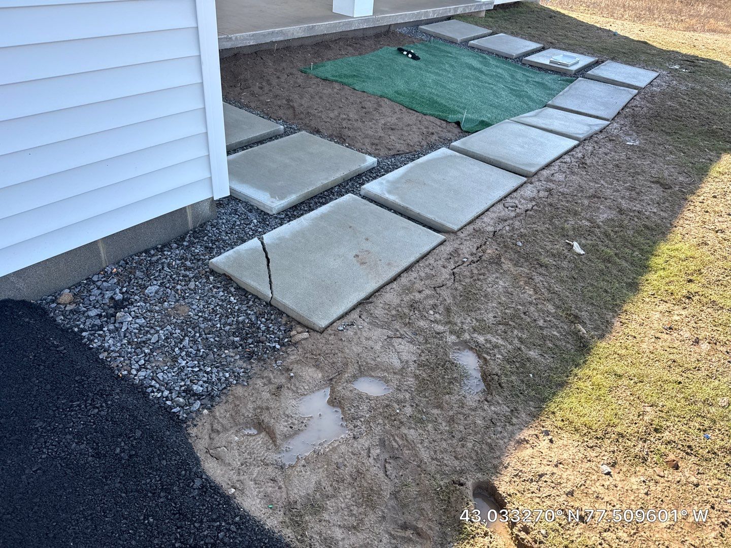 Pittsford Broom Finished Walkway by NG Masonry & Construction LLC