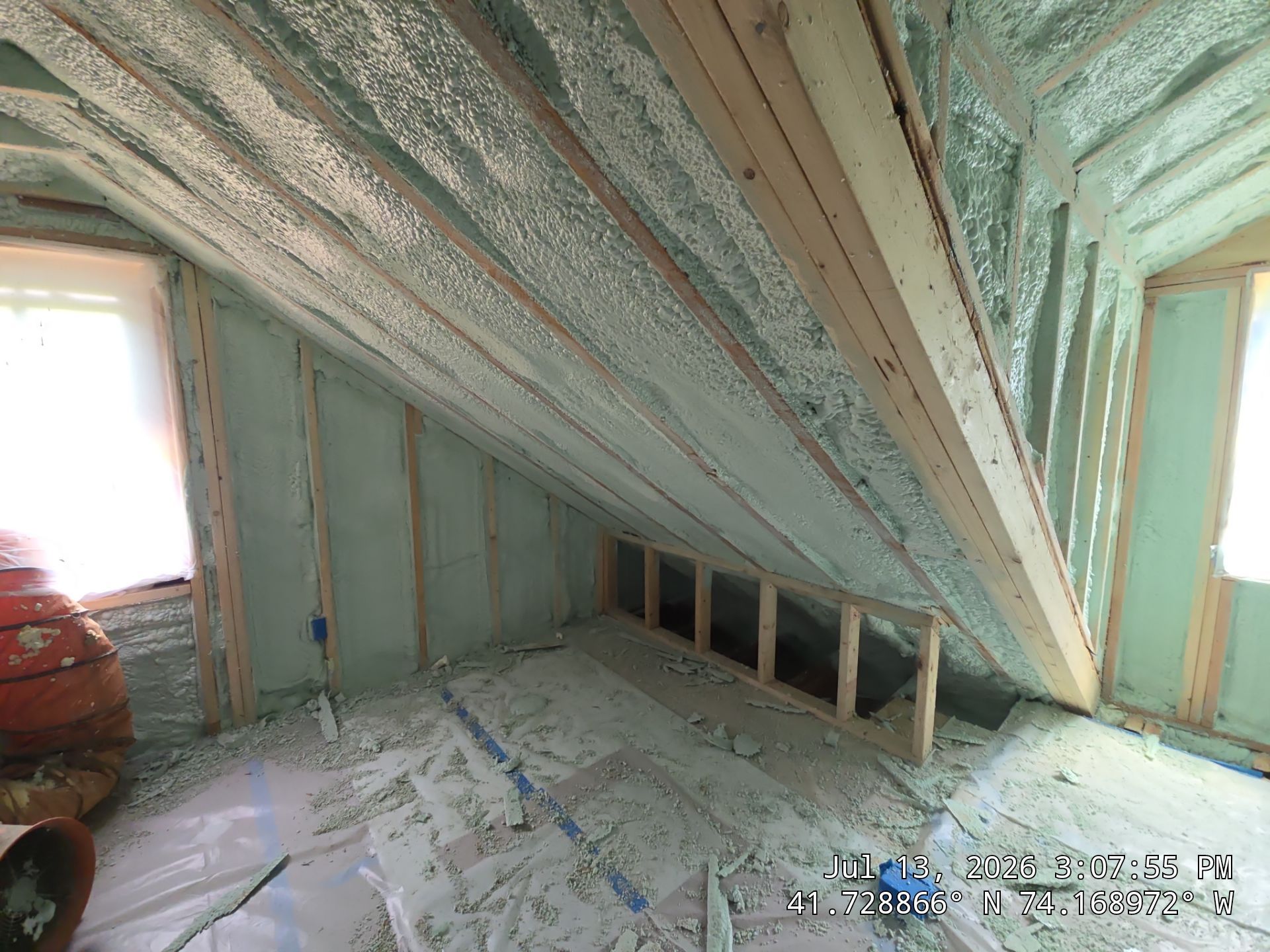 New Paltz Attic Retrofit with Spray Foam Insulation by NYS Foam & Energy