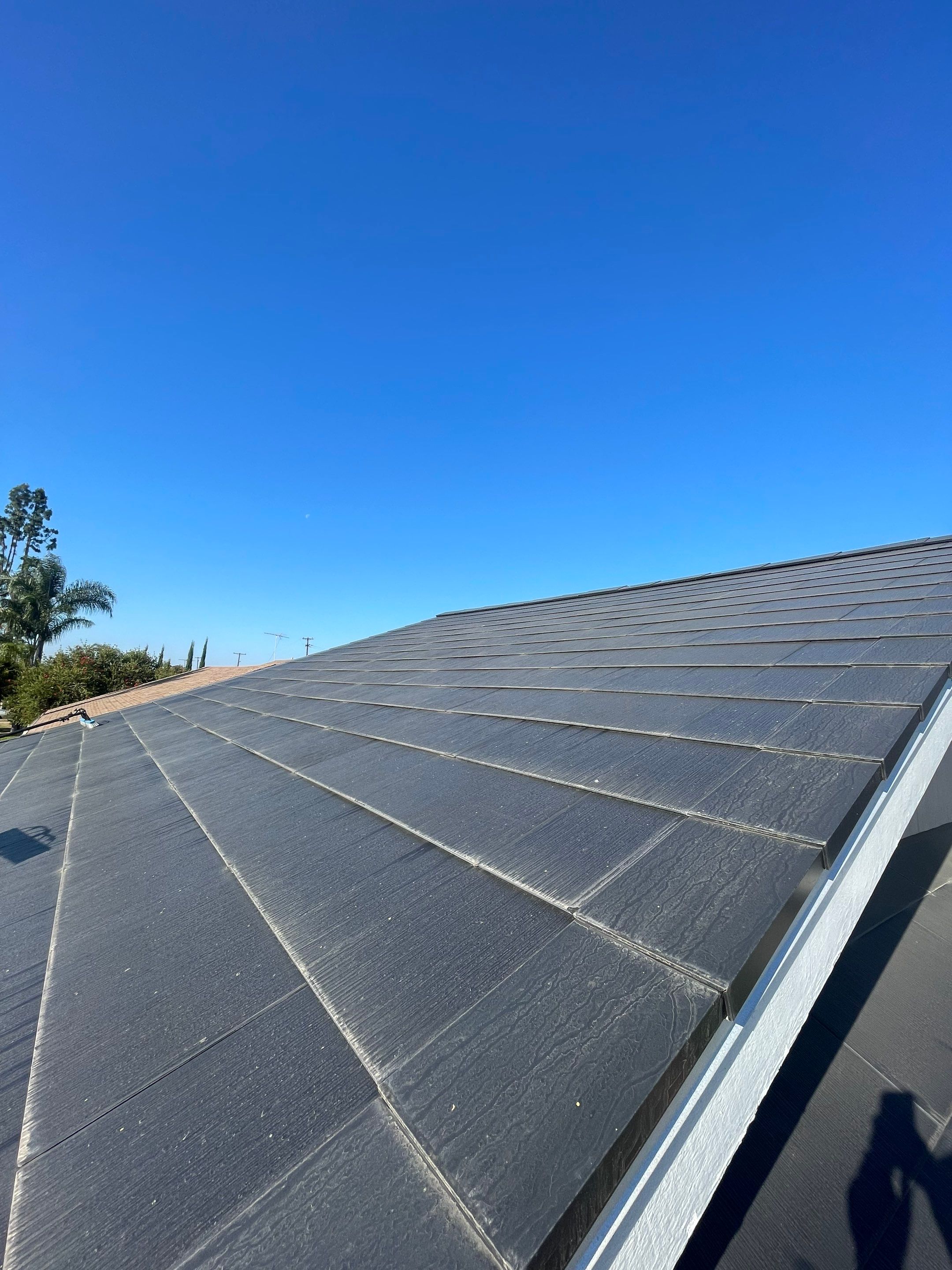 Tesla Roof Cleaning in La Verne Ca by Palm Coast Solar Cleaning