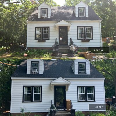 Siding using Cert. Cedar Impressions D/7 Perfection Straight Bottom, White