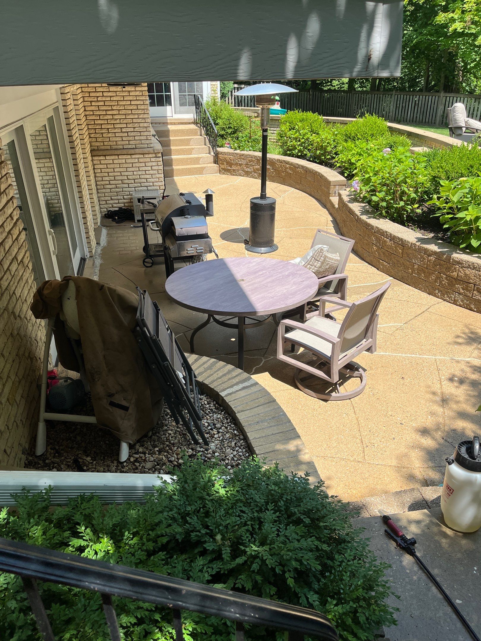 concrete power washing using Algaecide, soft wash soap by Northern Power Washing LLC.