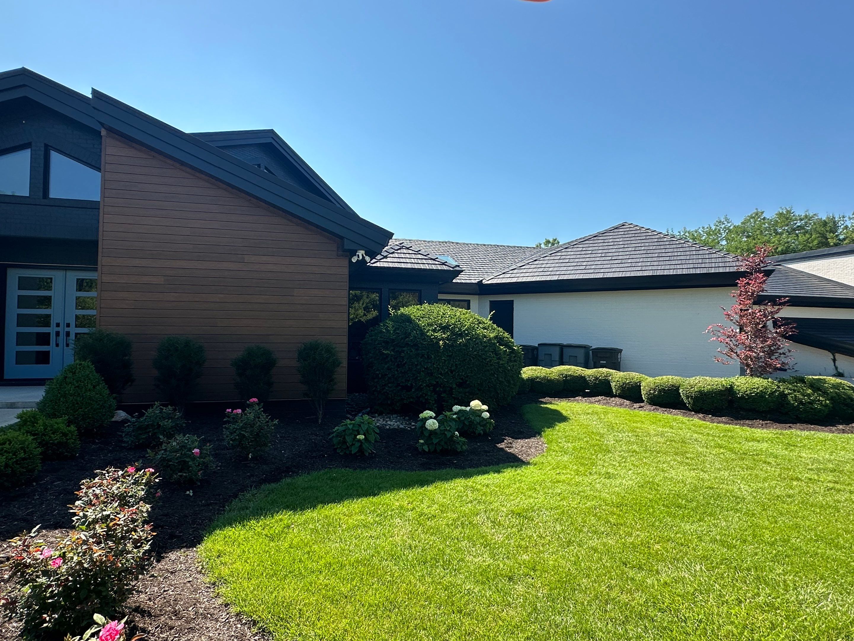Black Frost Metal Shake Roof & Modern Exterior Renovation – Fort Wayne, IN by 4Ever Metal Roofing