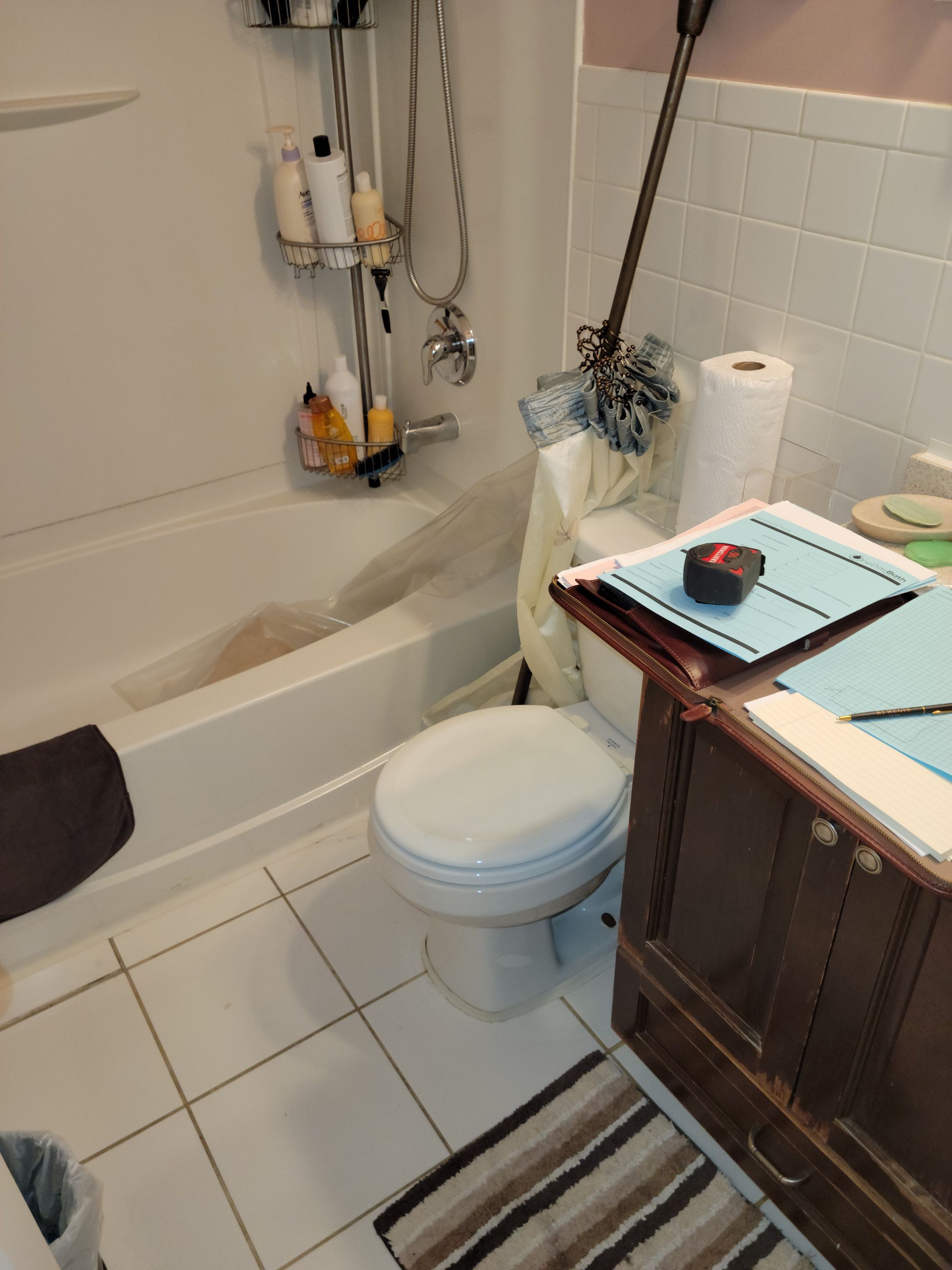 Premier Tub to Shower Conversion - Brecchia Diamond  by All County One Day Bath 